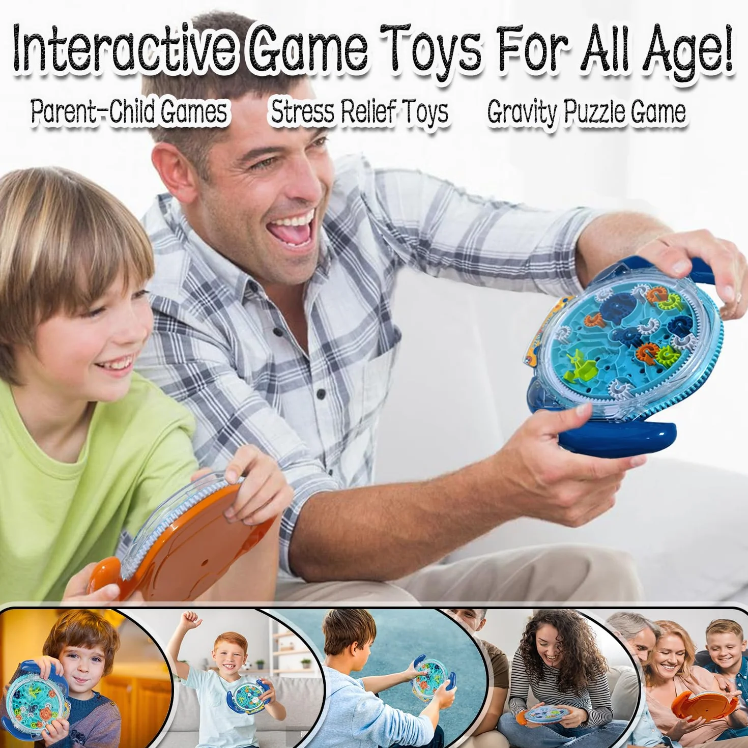 JRD&BS WINL Gioco Di Puzzle Di Labirinto 3D Per Bambini E Adulti Giocattolo Educativo Per Ragazzi E Ragazze Regali Per Bambini Labirinto GravitÀ Labirinto IQ Giocattolo (Blu)