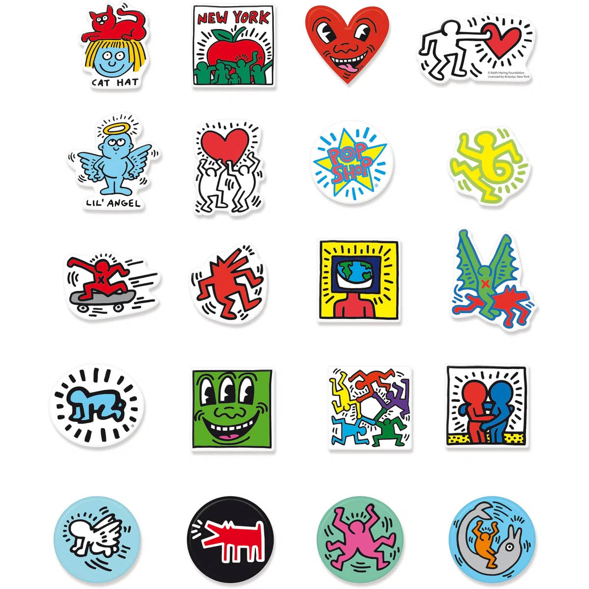Vilac - Set di magneti Keith Haring - edizione limitata - 9226, multicolore, piccolo