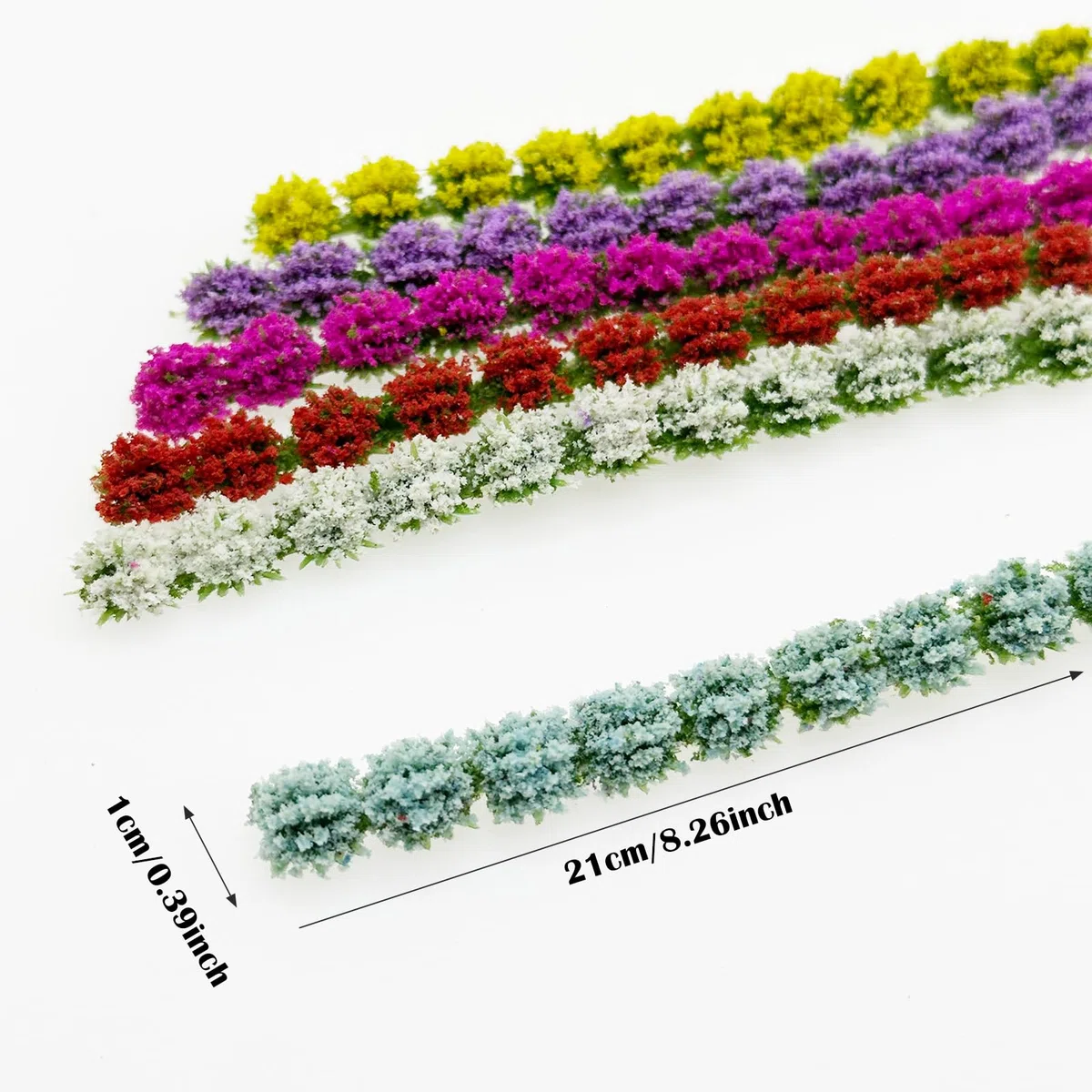 12 Shrub Flower Cluster, Ciuffo D'erba Statico, Modello a Grappolo di Fiori, Terrain Model Kit per Modellismo Ferroviario Architettura Diorama Paesaggio Fai Da Te