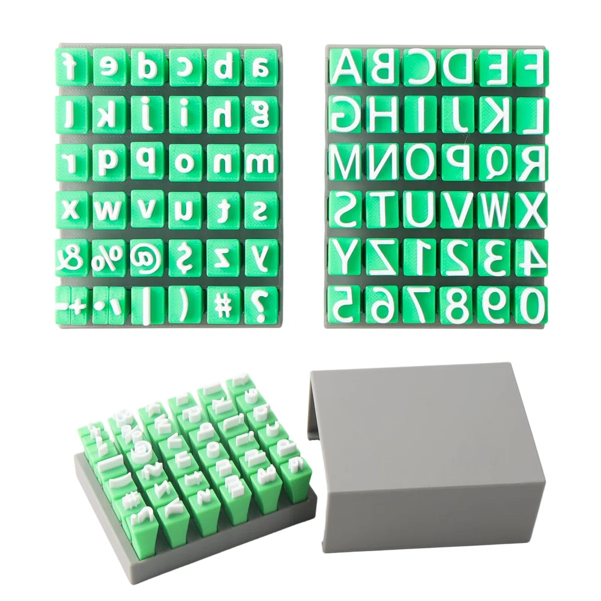 Set di 2 timbri con lettere dell'alfabeto, set di ceramiche, timbri numerici per ceramica, kit artistico fai da te per argilla e ceramica