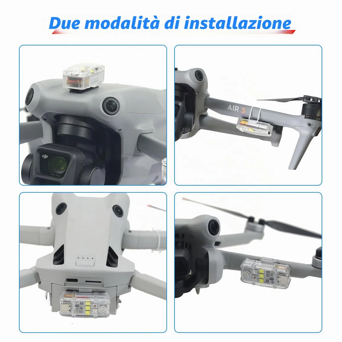 Luce Stroboscopica,Luci Notturna Anti Collisione per Drone,Flash LED Strobe Light per DJI Neo 2,Flip,Mini 5 3 4 Pro 4K SE 2,Air 3S 2S,Mavic 4 3,Spark,FPV,Avata,EVO Accessori(1 pezzi)