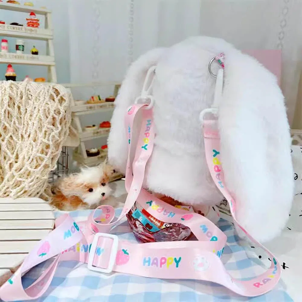 niannyyhouse Vestiti per bambola di peluche da 20 cm con cappotto, occhiali, borsa da 20,3 cm (bianco)