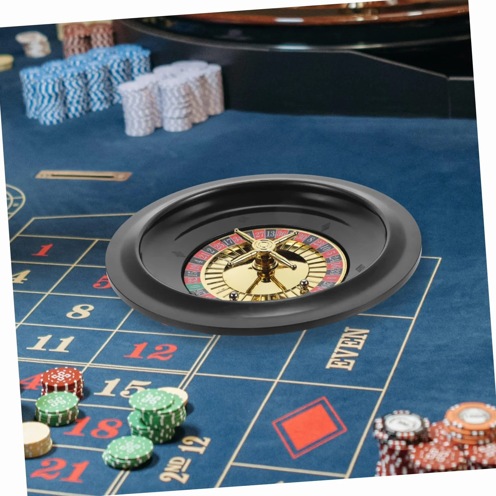 Garneck Ruota della roulette da 10 pollici per i giochi – Set di gioco professionale per giochi in casa e feste, ideale per notti da poker e giochi da tavolo ricreativo