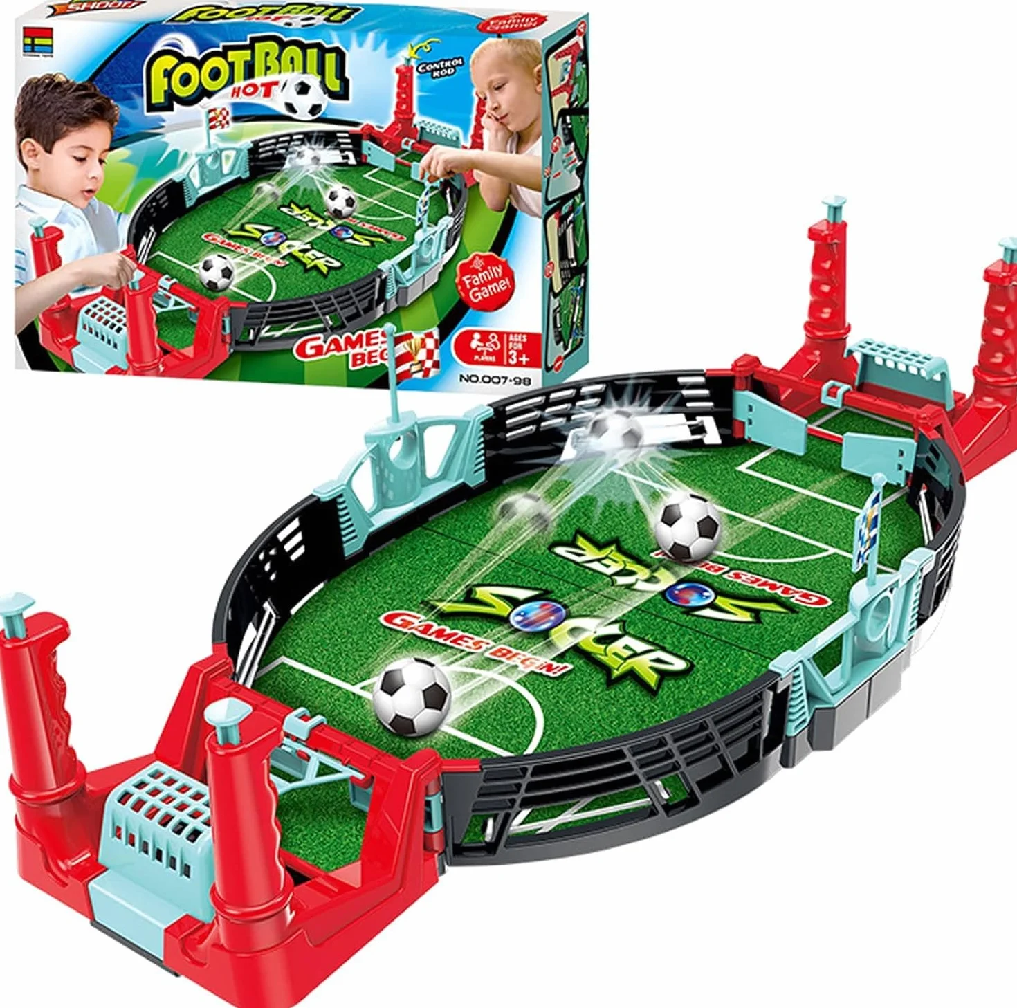 Mini Gioco di Calcio per Bambini CHUNLINLAODA-Regalo Giocattolo di Calcio da Tavolo da Festa a 2 Giocatori per Bambini Adulti Favorire Amicizia E Relazione Padre-Fils