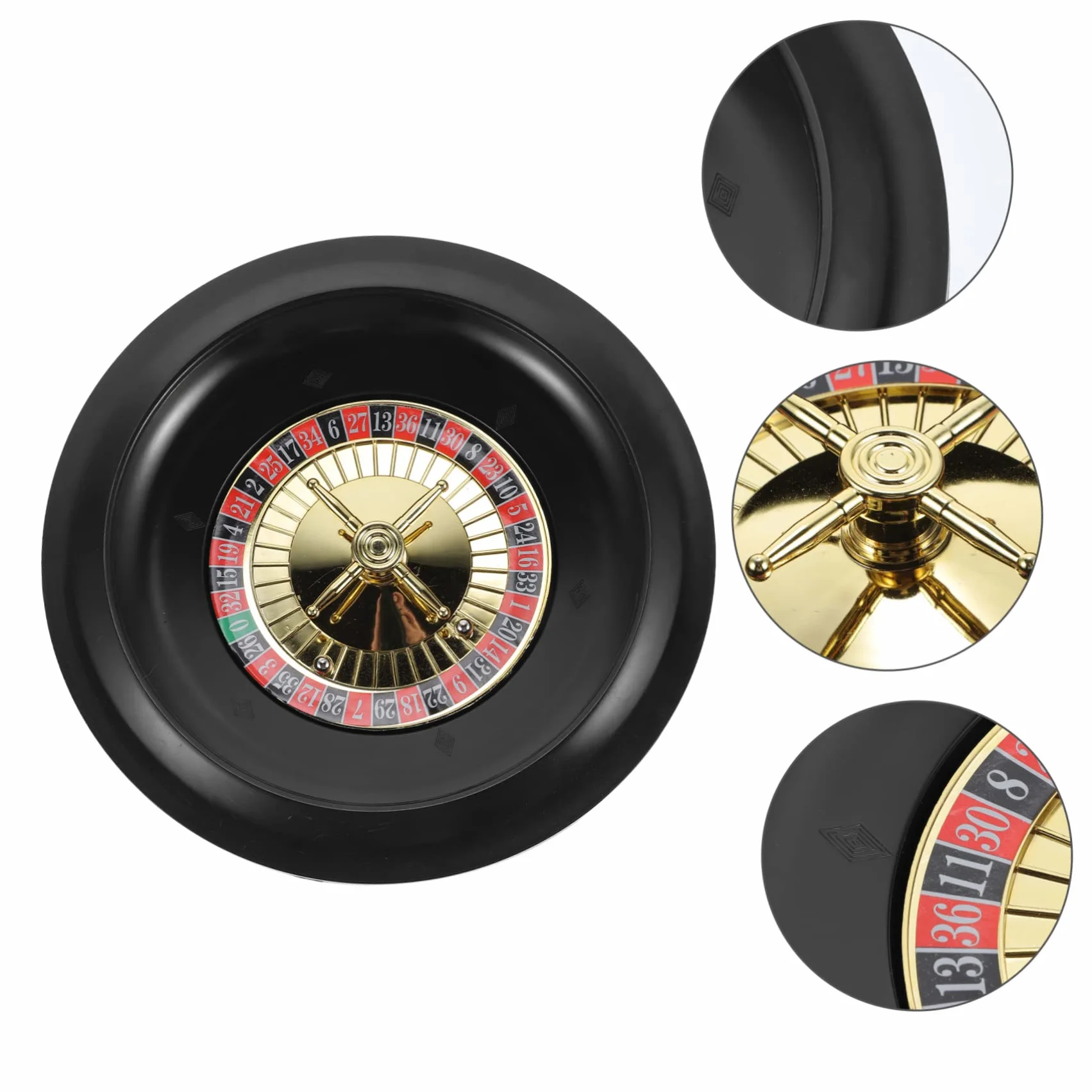 Ruota da Poker Russa Rotante per Festa 25,5X25,5X4,5Cm in Plastica, Design Unico e Pratica da Trasportare per Adulti e Bar