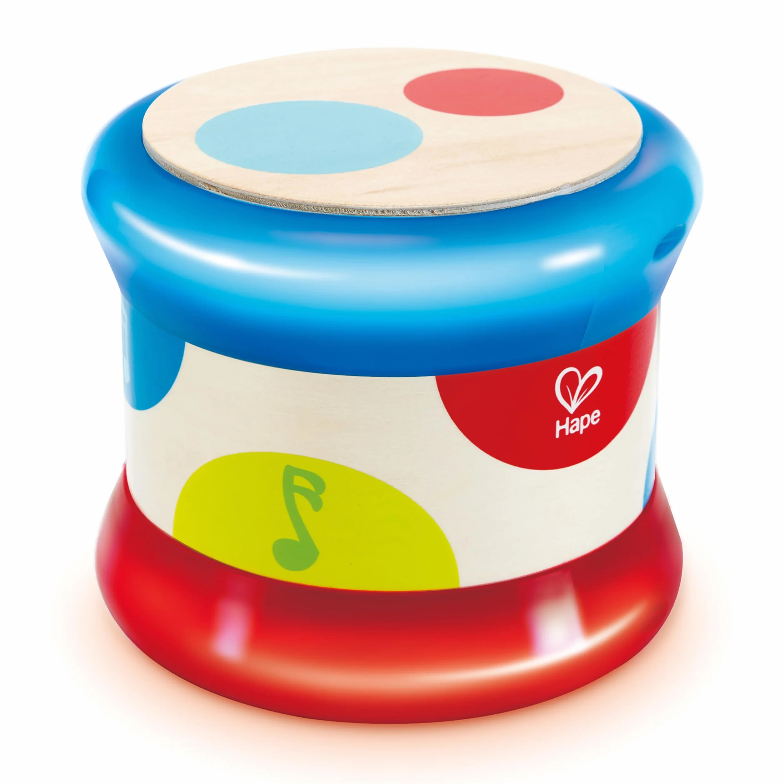 Hape Baby Tamburo | Giocattolo musicale educativo | Con tanti suoni per avvicinarsi alla musica dai 6 mesi