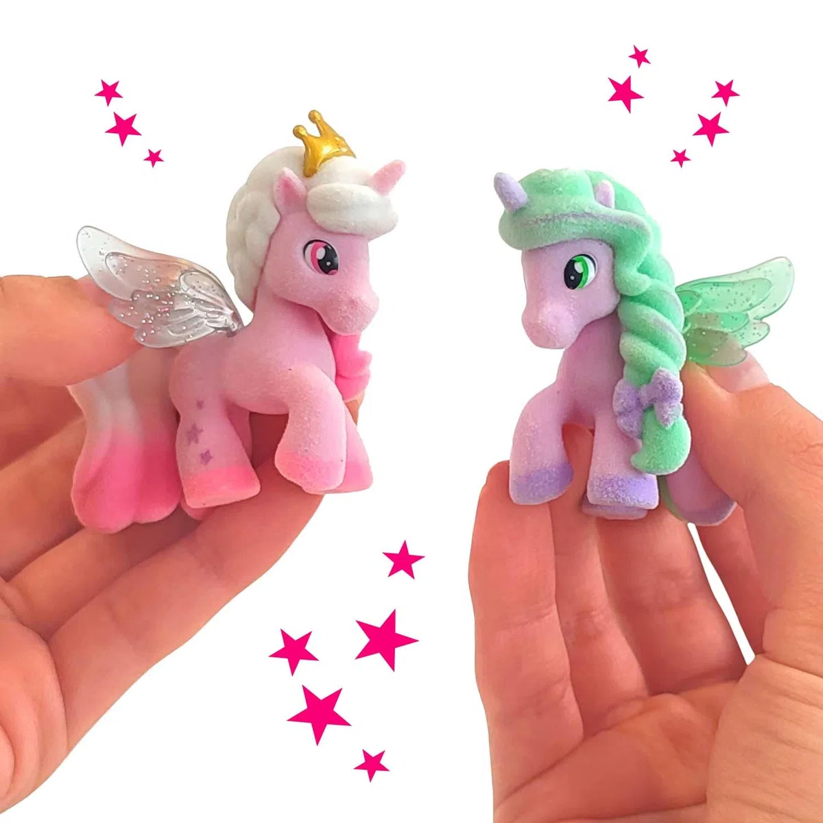 CRAZE MAGIC PONYS, Bellissimi Pony da collezionare, Giocattoli per bambina, 6 da 18 diverse figure di pony, senza microplastiche, Figure assortiti