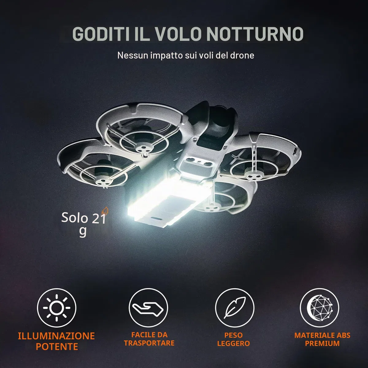 STARTRC Neo Chassis Gamba Estesa Pieghevole con Luci LED Flash Carrello di atterraggio per DJI Neo Accessori