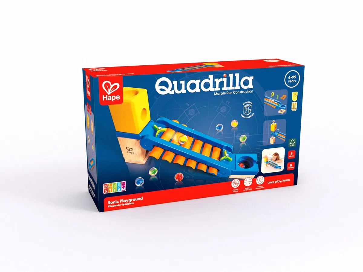 Hape Quadrilla - Scivolo Sonoro | Aggiungi musica alla corsa delle biglie con il binario a xilofono adatto dai 4 anni in su