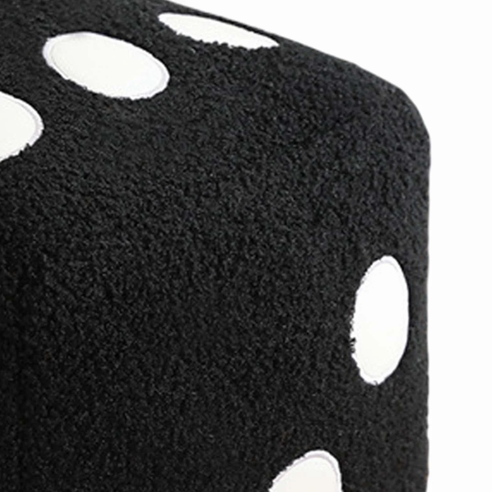 Dado DOT Peluche Morbido Cubo Schiuma Giocattolo Apprendimento Matematica Dado da Tavolo Jumbo 25cm Accessorio Insegnamento STEM Adatto per Bambini Gi, Nero