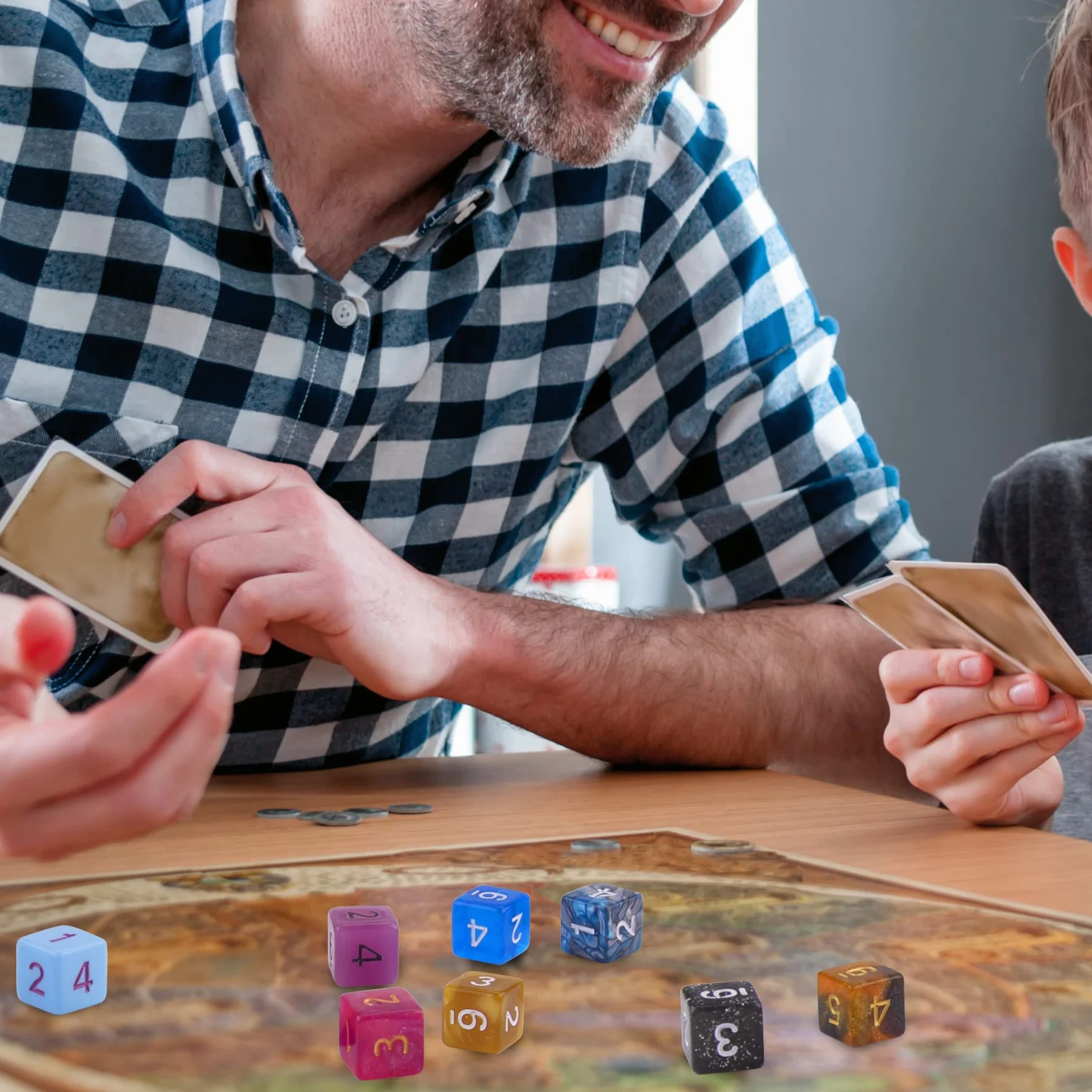 SIQUK Set di 42 dadi colorati a 6 lati per DND, MPG, MTG e Dungeons & Dragons