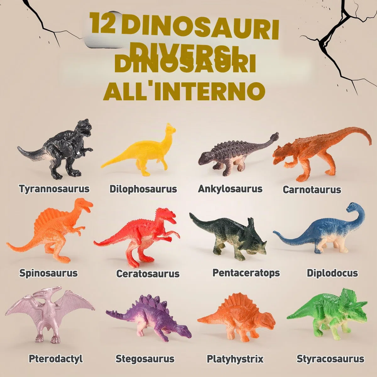iKidiki Dinosauri per Bambini, Giochi Bambini 3 4 5 6 7 8 Anni Regalo Bambino 3-8 Anni Giocattolo per Scavare Uova di Dinosauro Gioco Bambino 4 5 6 Anni Maschio