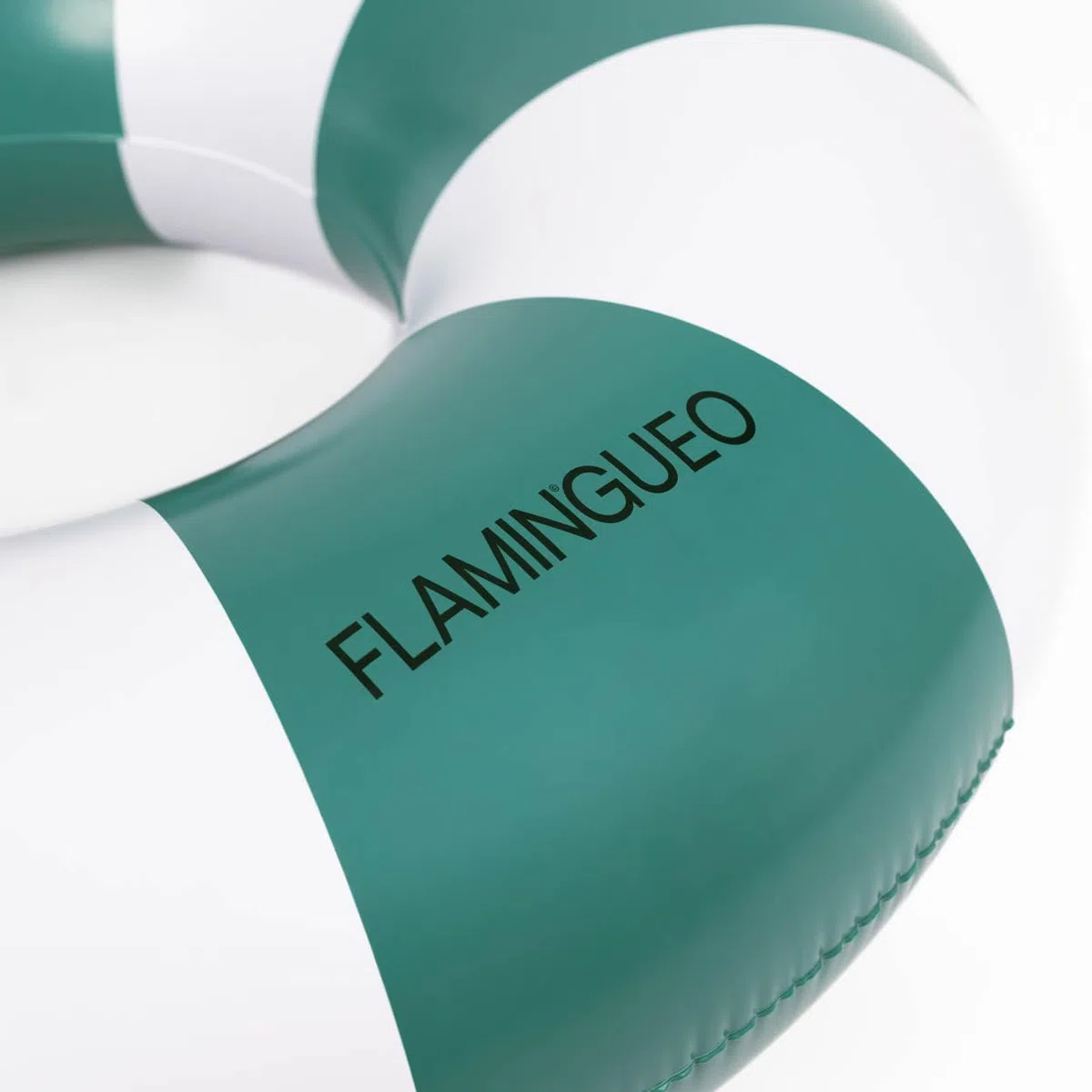 Flamingueo Gonfiabile Gigante - Per Spiaggia e Piscina - Forma Ciambella - Design Bicolore - PVC Resistente - Doppia Valvola