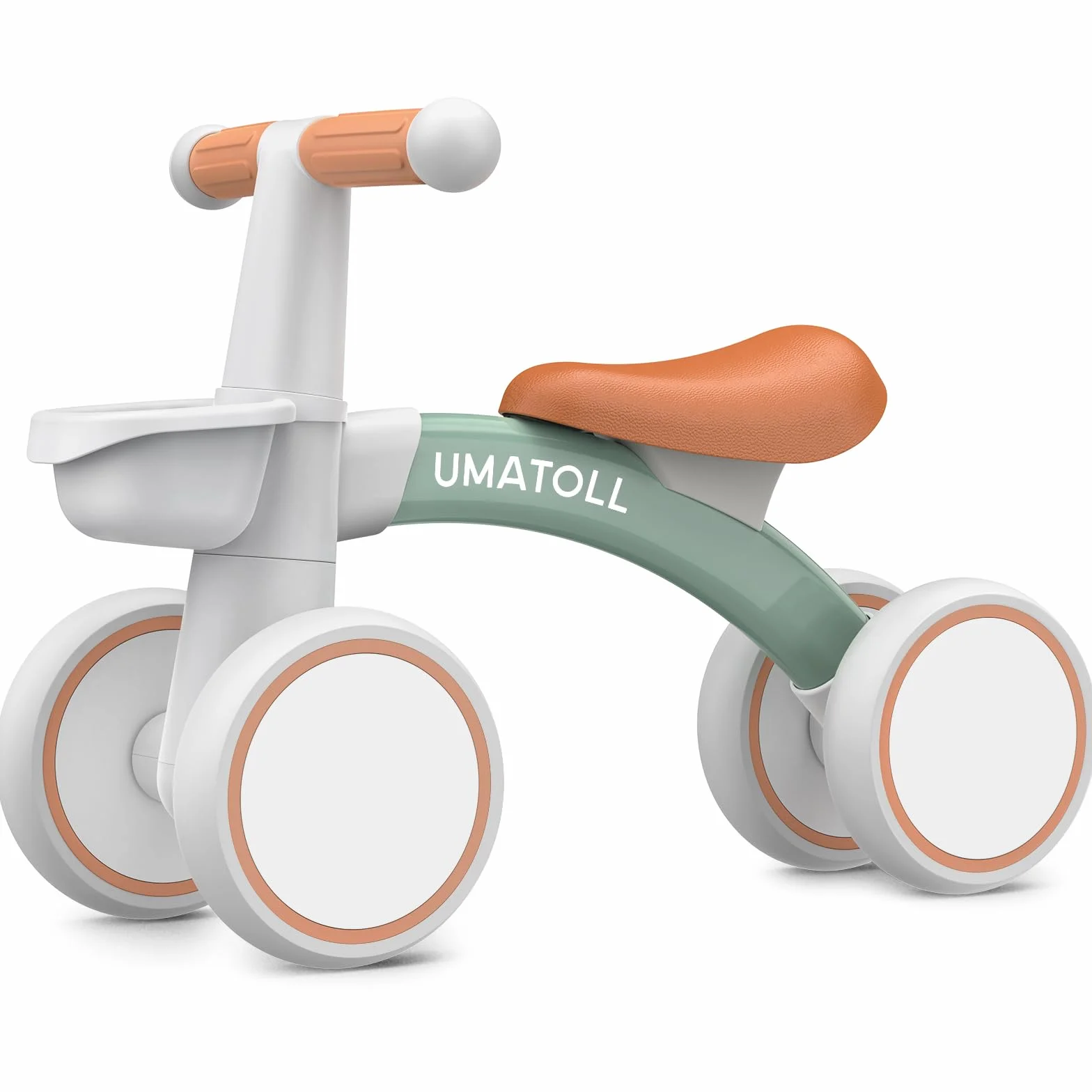 Umatoll Bicicletta Equilibrio Bambini 12-24 Mesi con Cestino, Verde