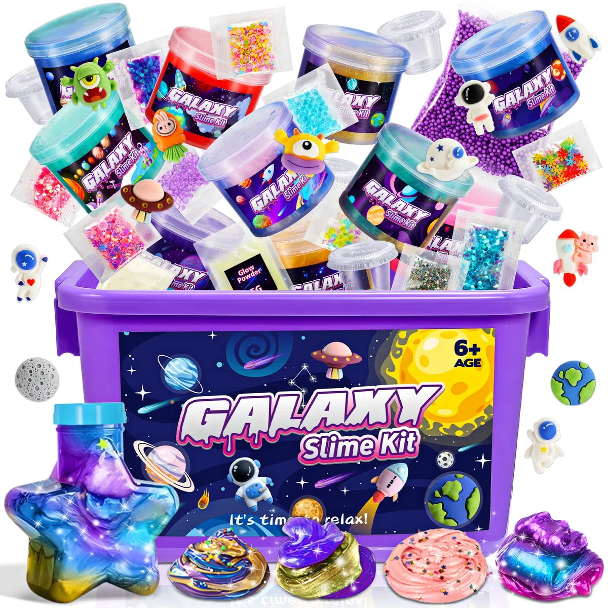iKidiki Slime per Bambini, Giochi Bambina 6 7 8 9 10 11 12 Anni Femmina, Slime Fluffy Con ante decorazioni carine Regali di Compleanno per Bambini