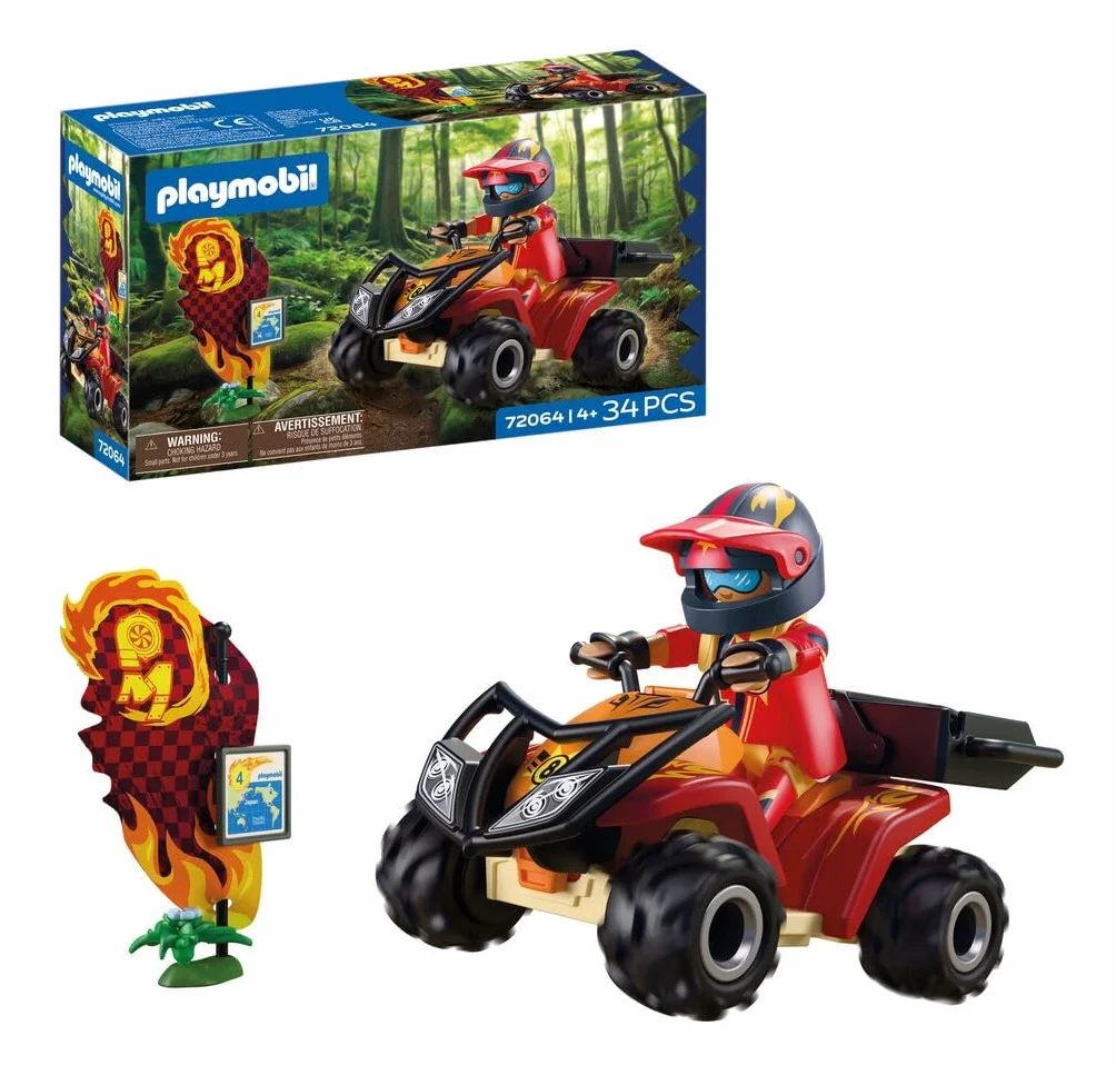 PLAYMOBIL | Cars | Offroad Quad | Quad fuoristrada con paraurti rimovibile | macchinina giocattolo per bambini dai 4 anni in su | 72064