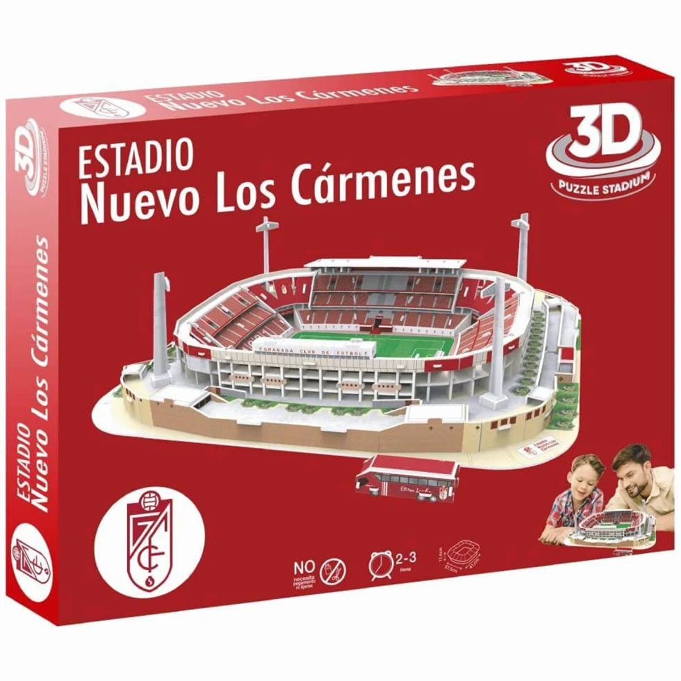 Granada CF Collezionabile Stadio Nuovo Los Cármenes Cartone Rosso e Bianco 31,5 x 23 x 4 cm