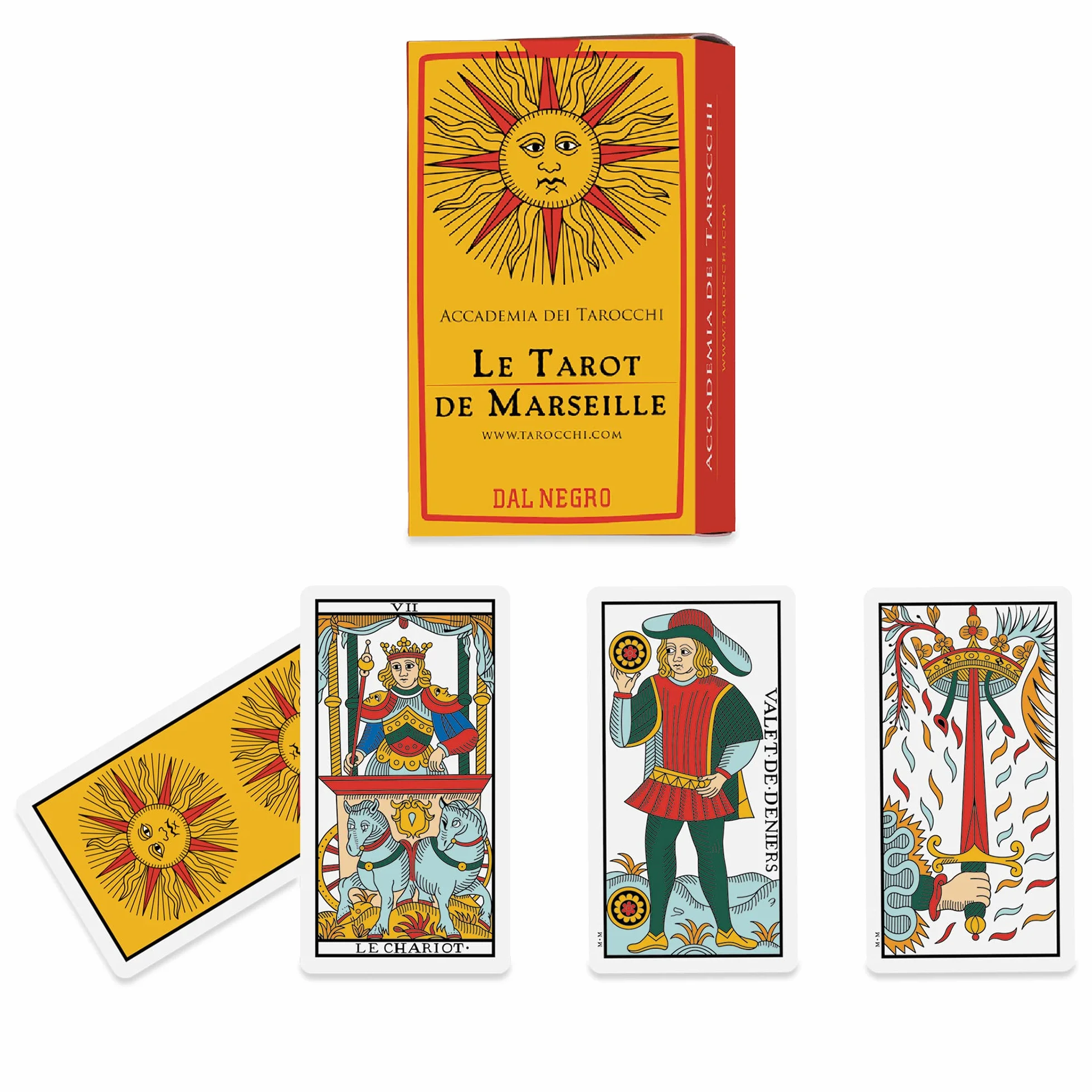 Dal Negro - Tarot De Marseille di Carlo Bozzelli, Carte Tarocchi Tradizionale, con Libretto in Italiano