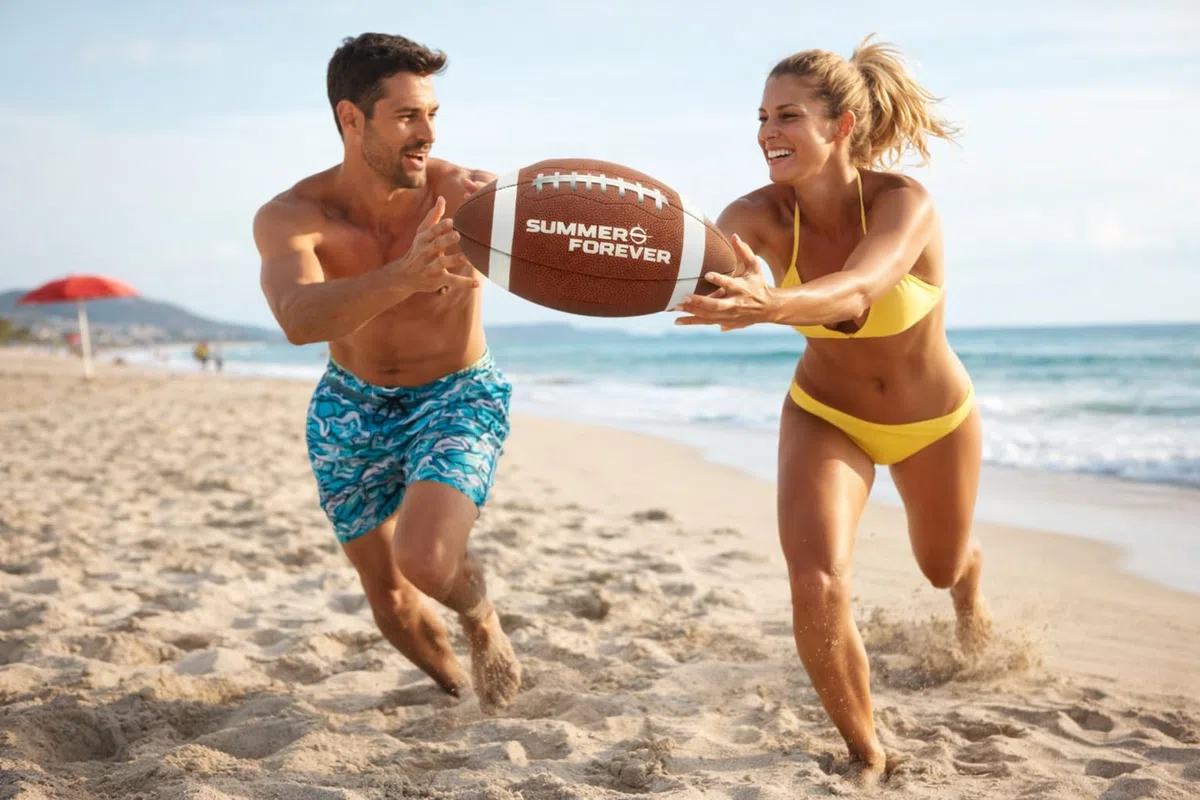 SACAR Pallone Mini Rugby con ago e pompetta – PVC Doppio Strato Antiscivolo – Resistente per Spiaggia, Parco e Aree Gioco