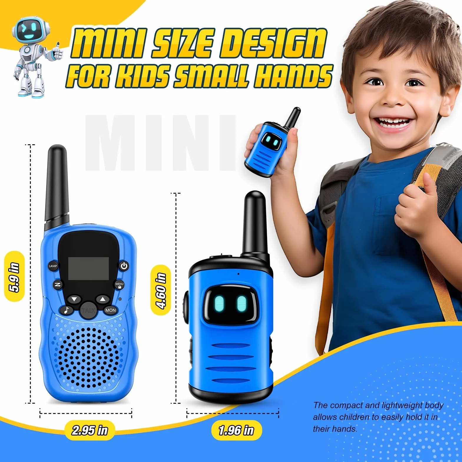 EUCOCO Giochi Bambini 3 4 5 6 7 8 Anni, Walkie-Talkie Bambini Regalo Bambino Bimbo 3-10 Anni Gioco Bambino 3-10 Anni Maschio Regali Natale Bambini Giocattoli Bambino 3-10 Anni Giochi da Esterno
