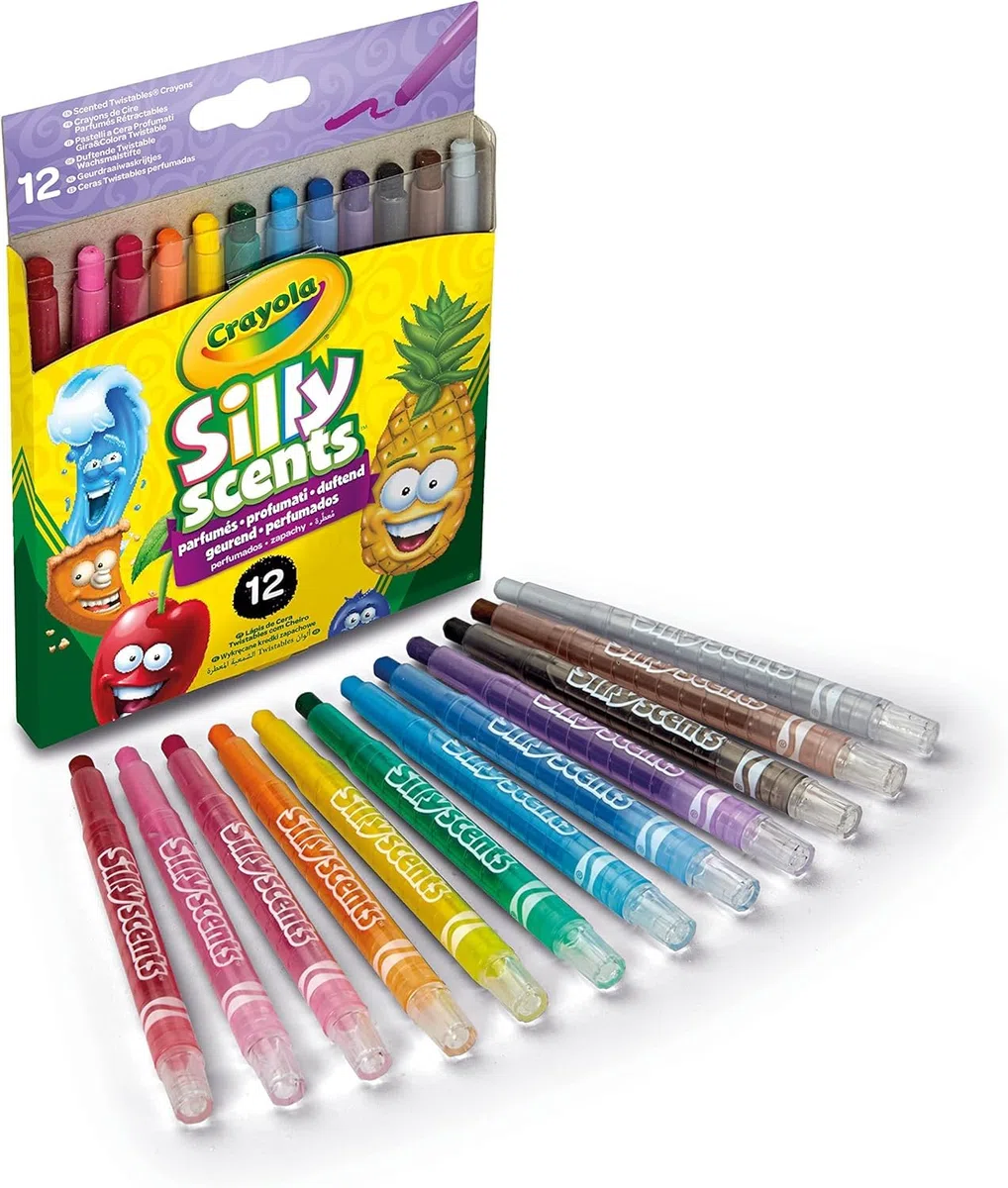 CRAYOLA - Set Convenienza Silly Scents, per Disegnare con Colori Profumati, più di 45 pezzi tra Pennarelli, Pasta da Modellare, Pastelli a Cera, 7455