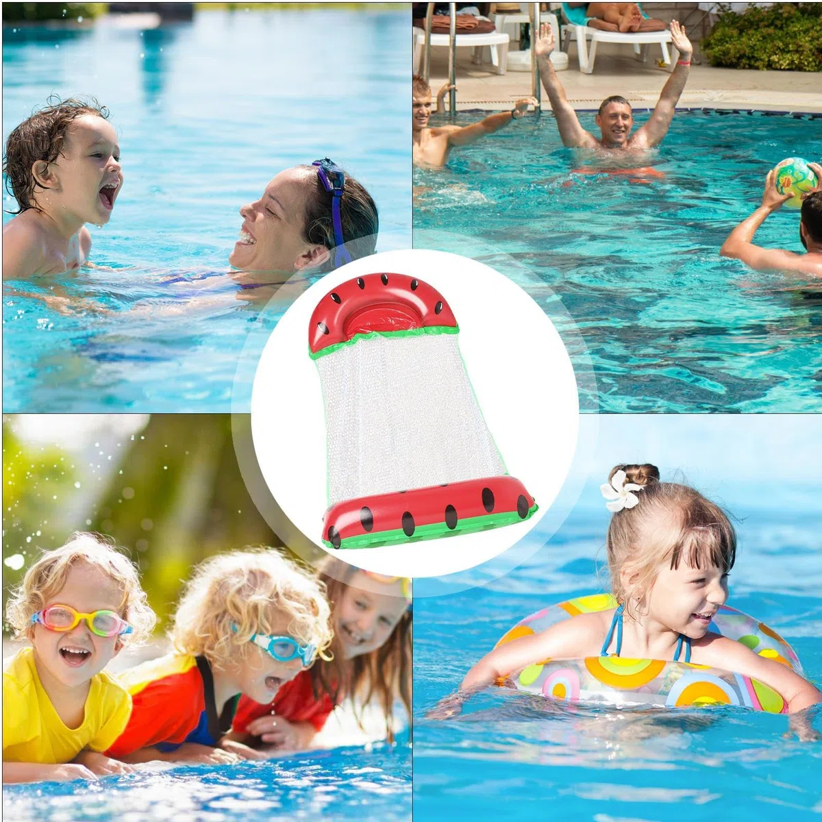 Amaca Piscina Floats Per Adulti, Anguria Materasso Ad Aria Accessori Piscina Materassino Ad Acqua Amaca Multiuso Gonfiabile Piscina Floats PVC Acqua Amaca Salone