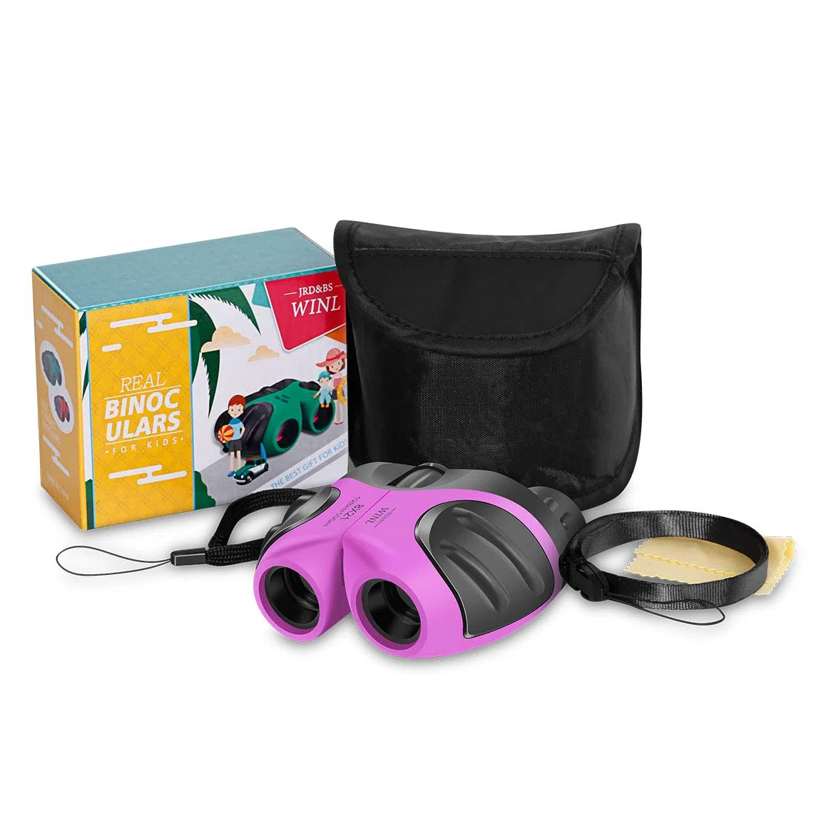 JRD&BS WINL Giocattolo per Binocolo Bambino, Regalo di Compleanno per Bambina E Ragazzo di 4-12 Anni Che Gioca All'aperto(Rosa)