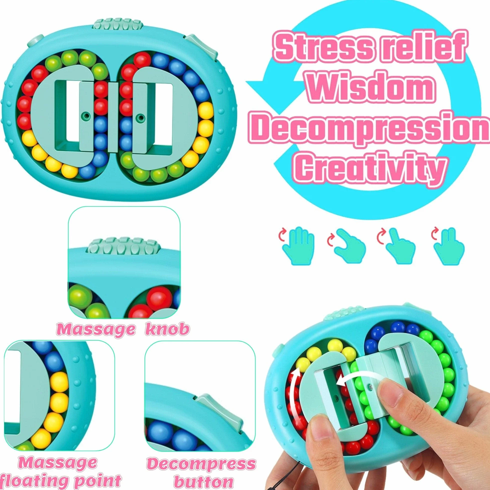 Chennyfun Fidget Toy Set, 26 Pezzi Fidget Toys Pack,Magic Burger Cube Fidget Toys Set Giochi Sensoriali Anti Ansia e Stress è Adatta per Adulti e Bambini, può Essere Usata Come Regali per Feste