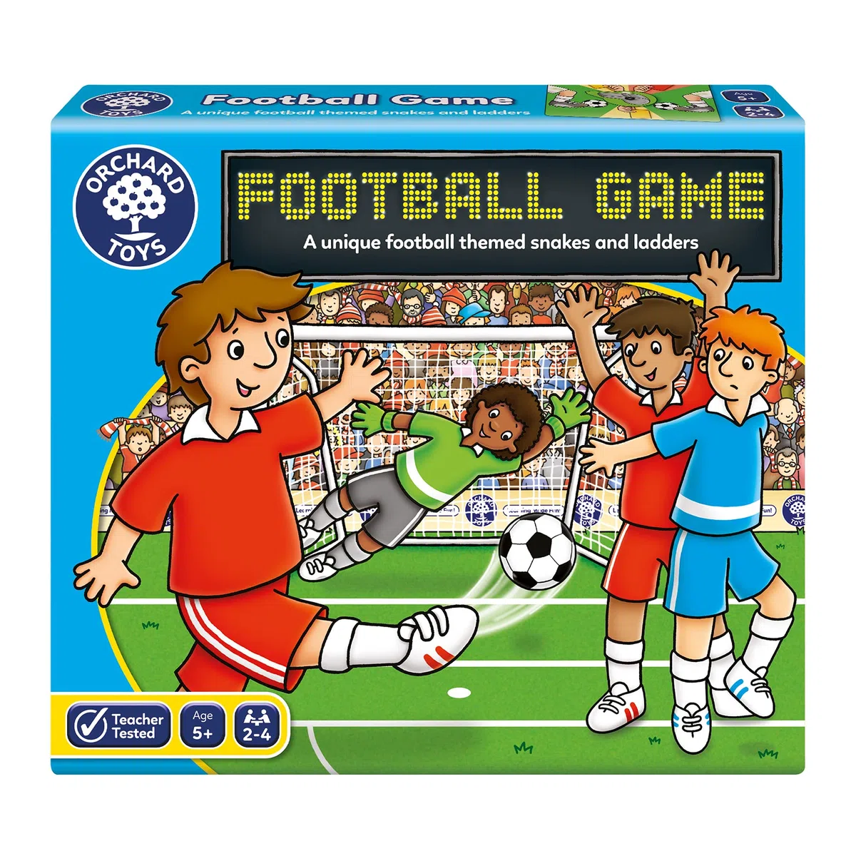 Orchard Toys Gioco di calcio, perfetto per bambini e appassionati dai 5 anni in su, divertente serpenti e scale, ideale per tutta la famiglia