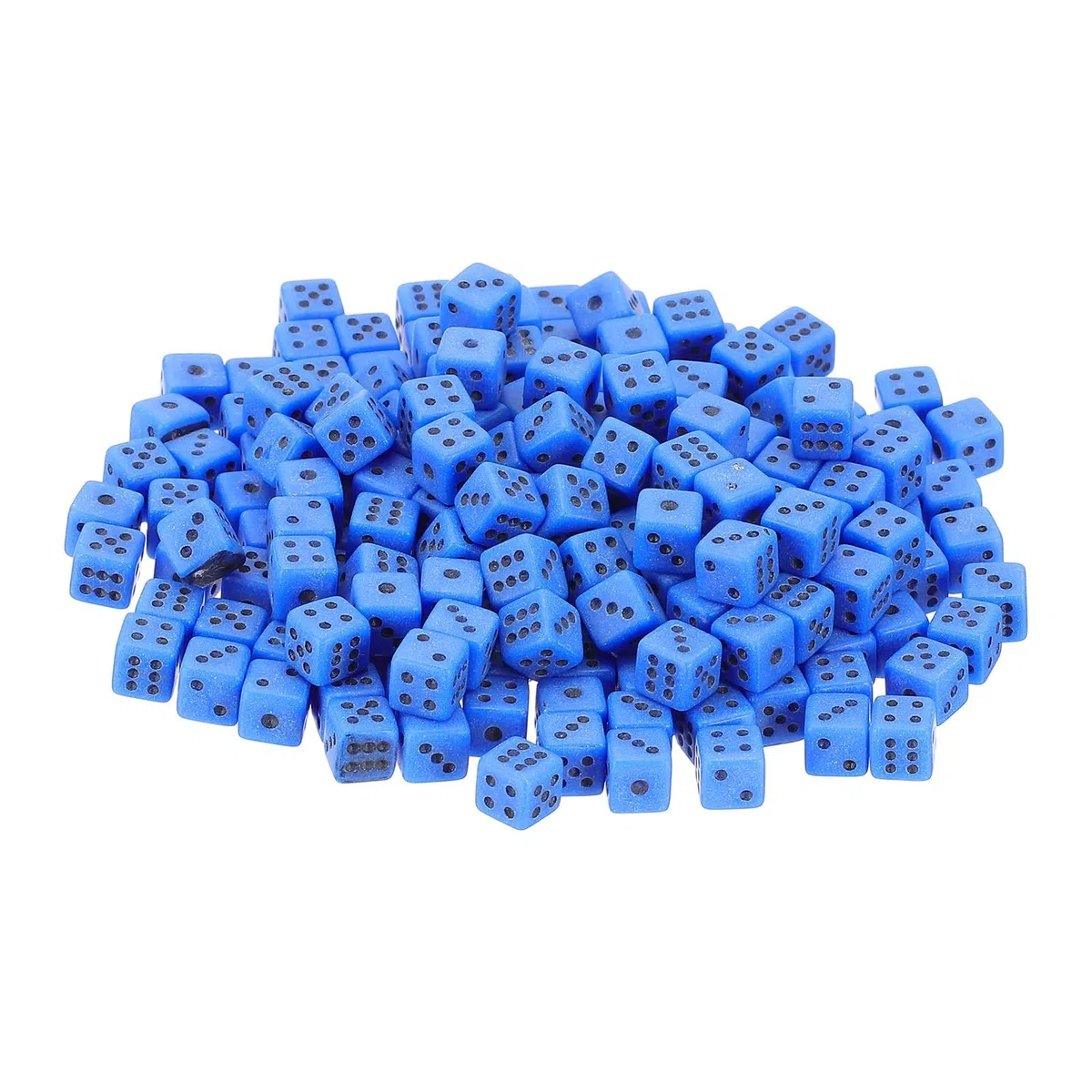 QUARKZMAN 500Pcs Mini Dadi, 5mm/0.2" Dadi Acrilici Piccoli A Sei Facce Con Punti Per Giochi Da Tavolo Party E Attività, Blu/Nero