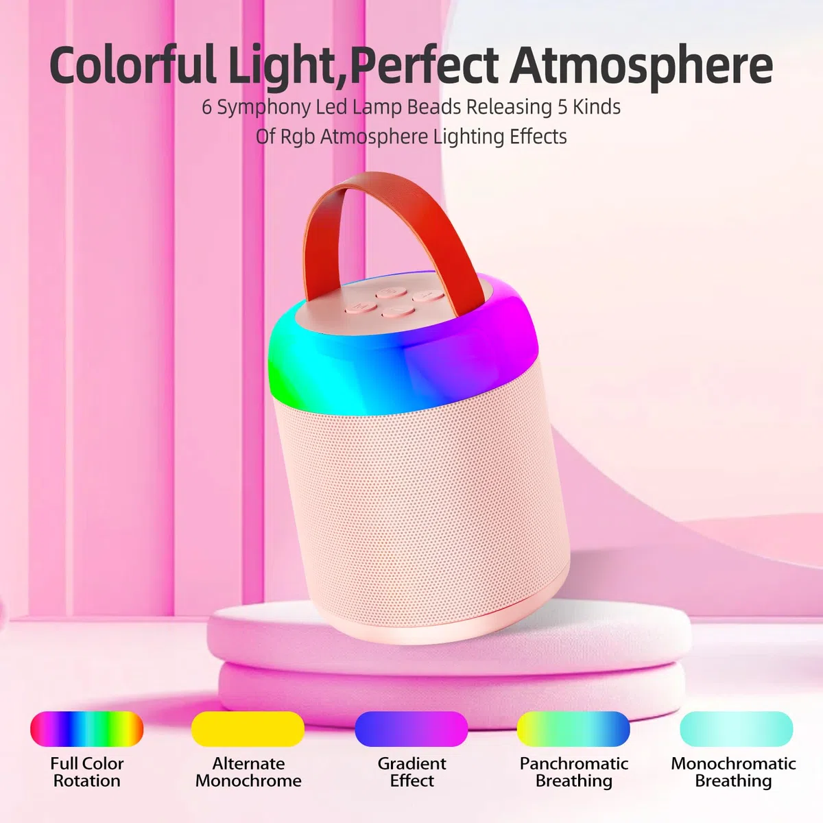 Karaoke per Bambini con Microfono,Regalo Compleanno Bambina 3-12 Anni,Cassa Bluetooth con Luce LED e Cambia Voce,2 Microfoni Wireless,1 biglietto di auguri,per Ragazzi e Ragazze 3-15 Anni