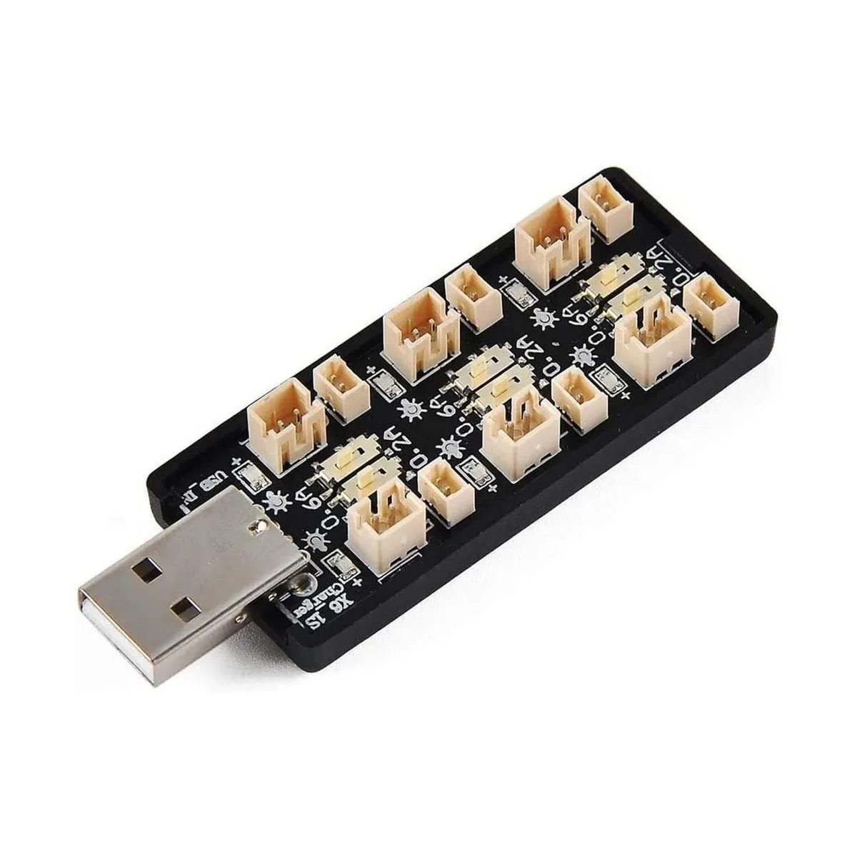 Caricatore USB 1S LiPo 3,7/4,20V 3,8/4,35V 6 canali 1S LiHV Caricabatterie per batteria FPV Plus Micro JST 1.25 JST-PH 2.0 mCX Spina mCPX (3,7/4,20V)