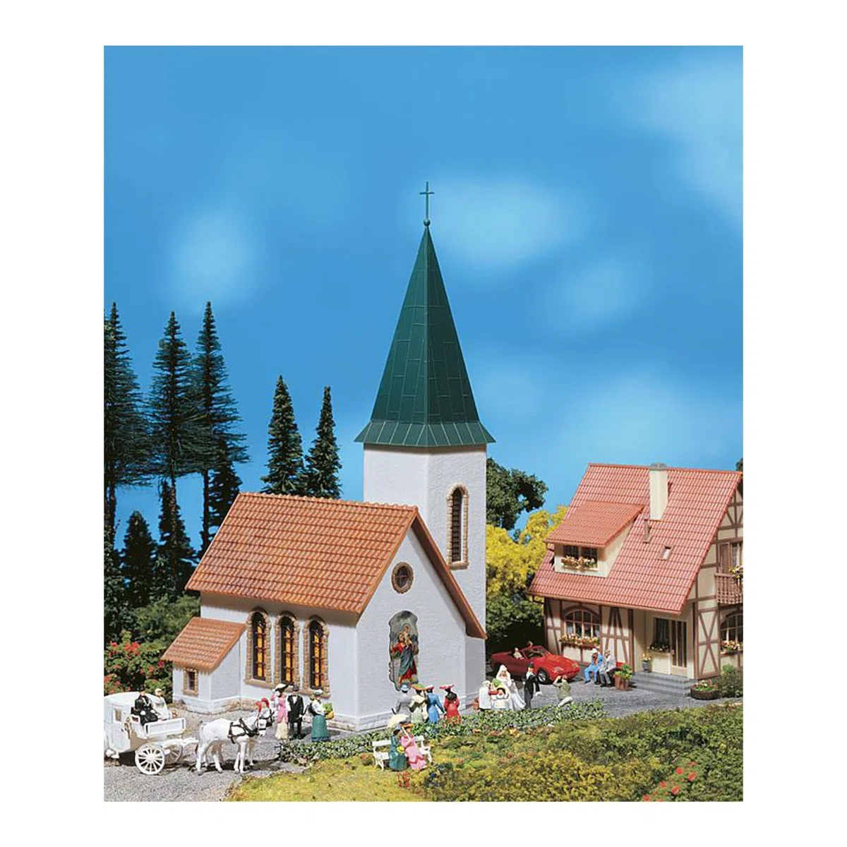 Faller 130240 - Modellismo Ferroviario, Chiesa del Villaggio