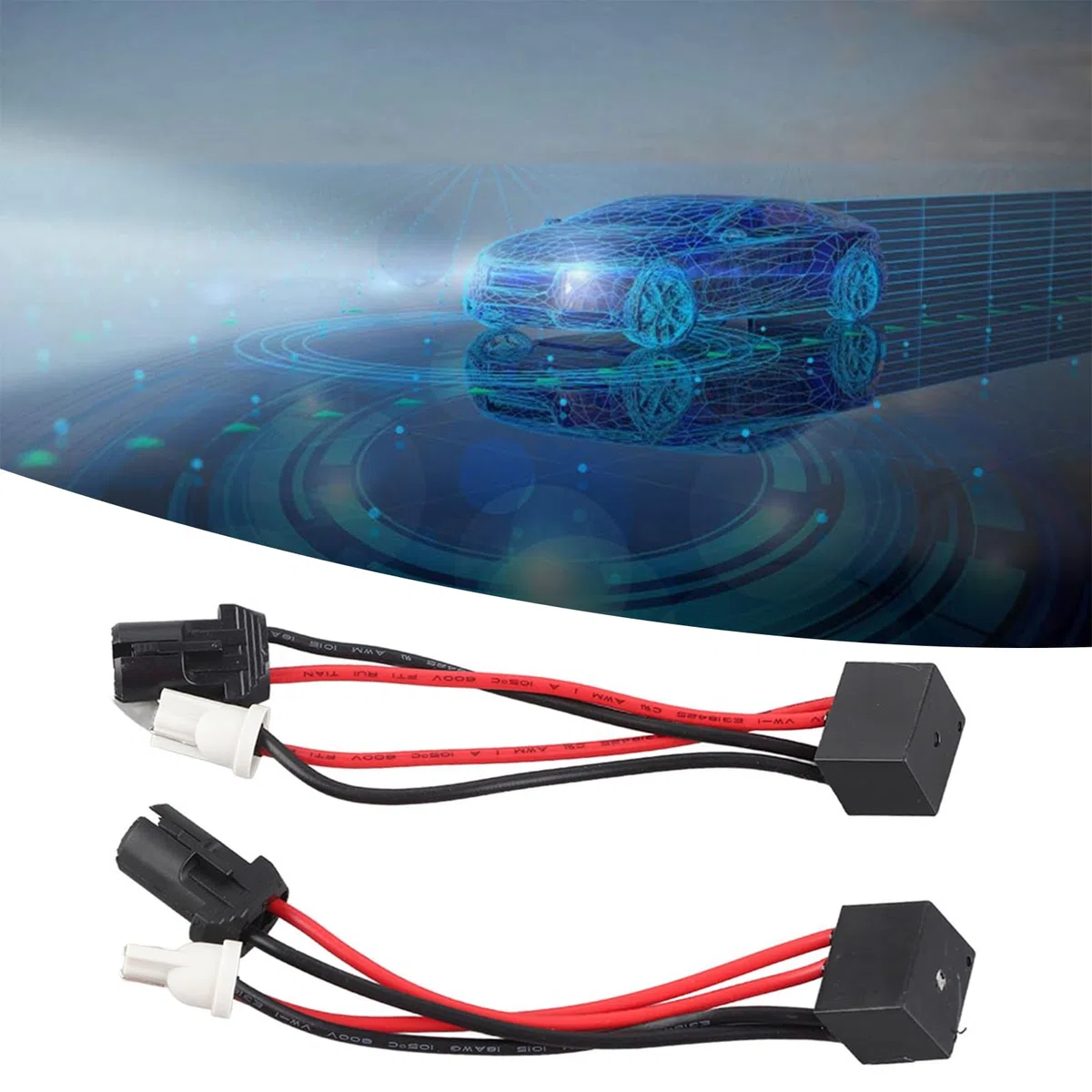 Yctze 2pcs T10 LED Canbus dispositivo di decodifica del faro Resistenze anti-sfarfallio Cancellatore di errori resistenze frecce led,resistenze per frecce led U8o922