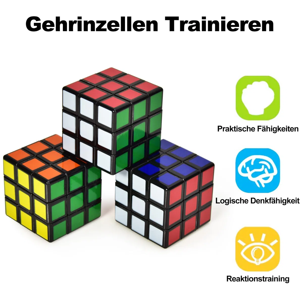 Willingood Mini set di cubi magici, 12 pezzi, 3 x 3 x 3 cm, per feste di compleanno per bambini, per Natale, giochi di viaggio, compleanno, ragazze e ragazzi