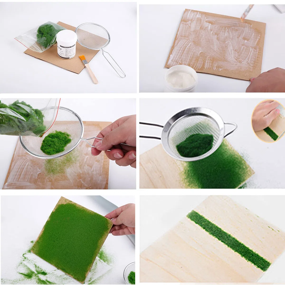 Mini floccaggio di Erba statica, applicatore per Mini floccaggio a Quattro Colori, applicatore in ABS con Impugnatura Antiscivolo per Strumento Manuale per modellazione scenica Fai-da-Te
