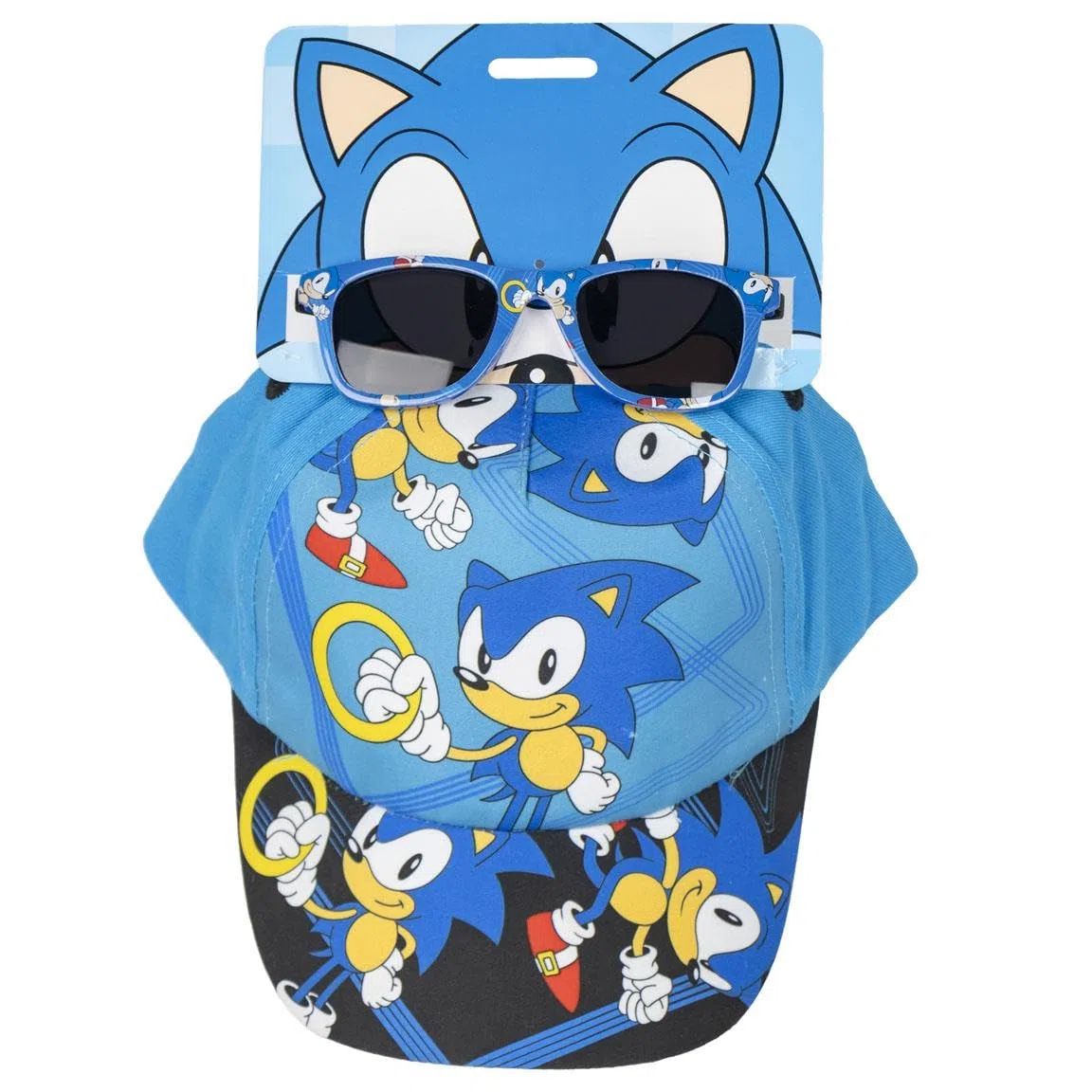 CERDÁ LIFE'S LITTLE MOMENTS Set Cappellino e Occhiali da Sole per Bambini, Tema Sonic, Ideale per Estate, Mare o Tempo Libero, Licenza Ufficiale SEGA