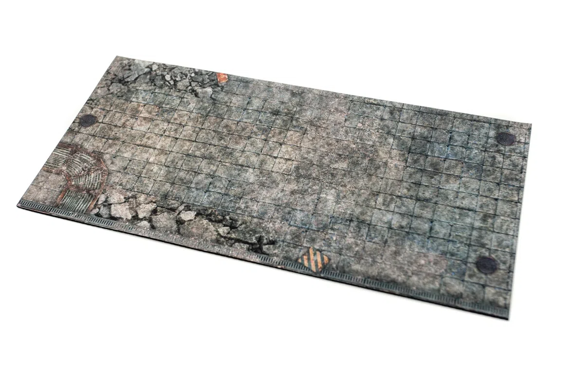 Zone di gomma compatibili con Warhammer 40K - Quadrato distrutto - 5 pezzi