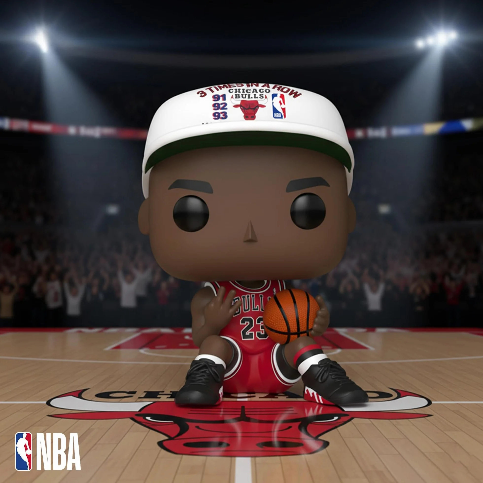 Funko POP! NBA: Chicago Bulls - Michael Jordan - 3 in a Row - Figura in vinile da collezione - Idea regalo - Prodotto ufficiale - Giocattoli per bambini e adulti - Modello di figura per collezionisti