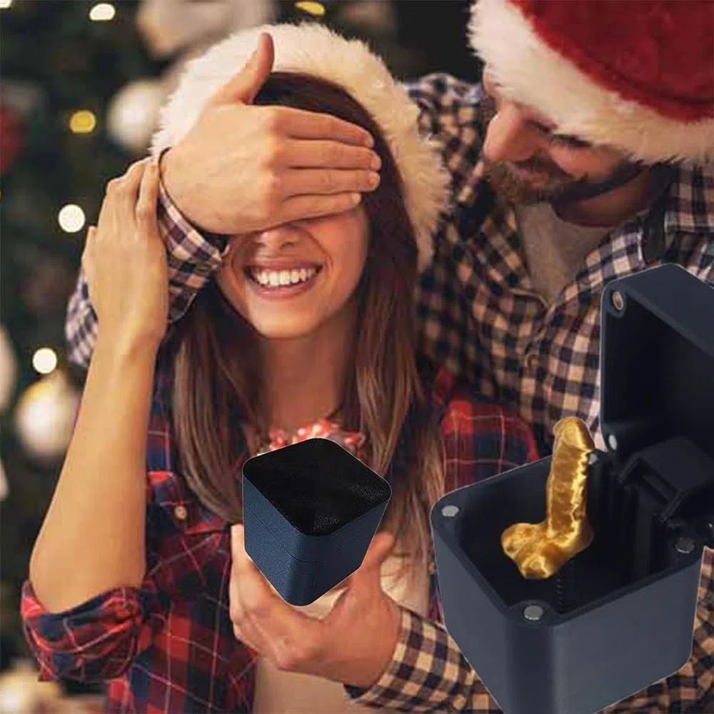 Divertente scatola per il pene a sorpresa Pop-up per adulti, regalo di ripieno di Natale per rivelare agli altri