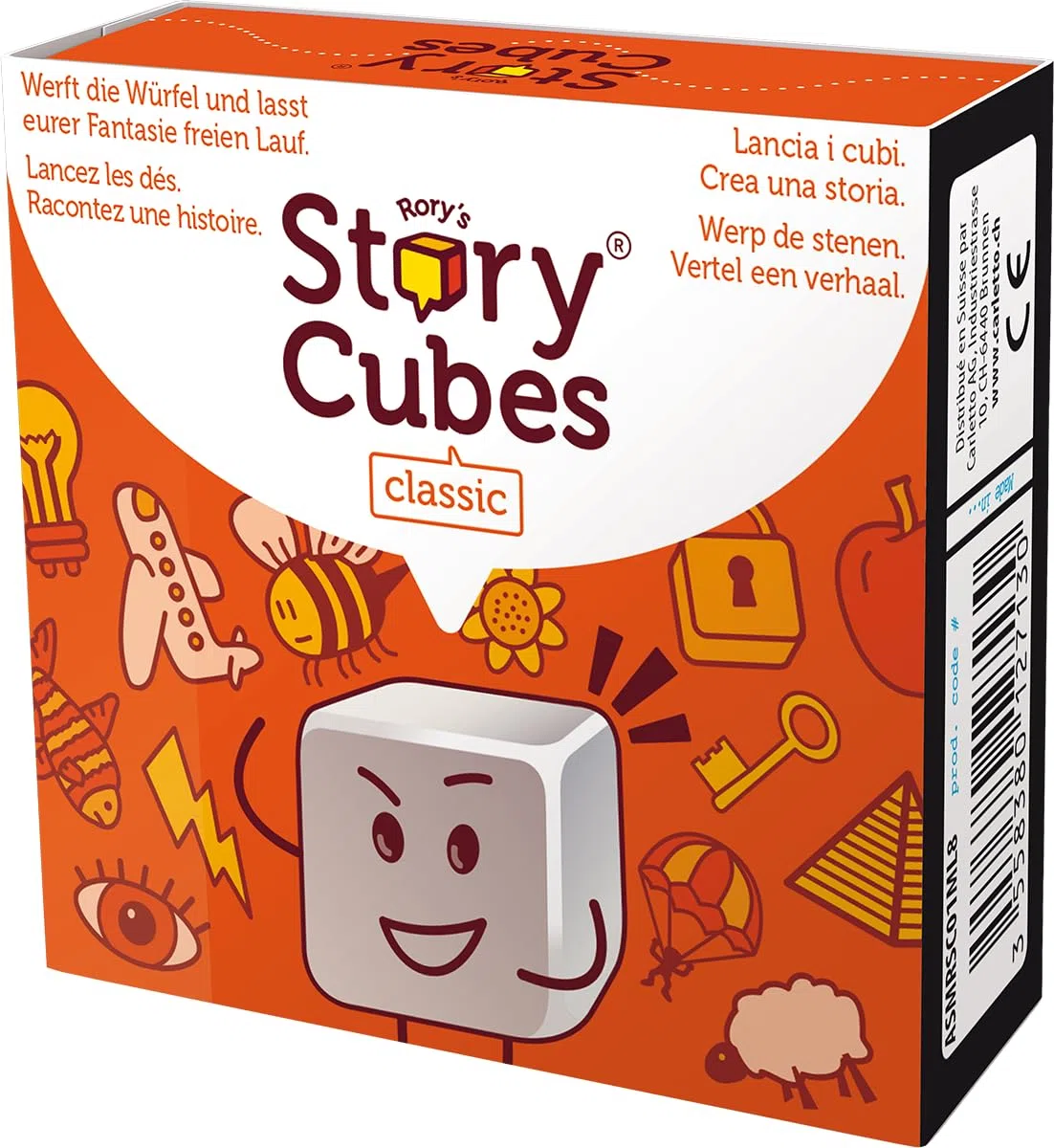 Zygomatic, Rory's Story Cubes Classic, versione DE, gioco di famiglia cooperativo per 1 o più giocatori dai 6 anni in su, gioco di dadi con 20 minuti di gioco per partita, multilingue