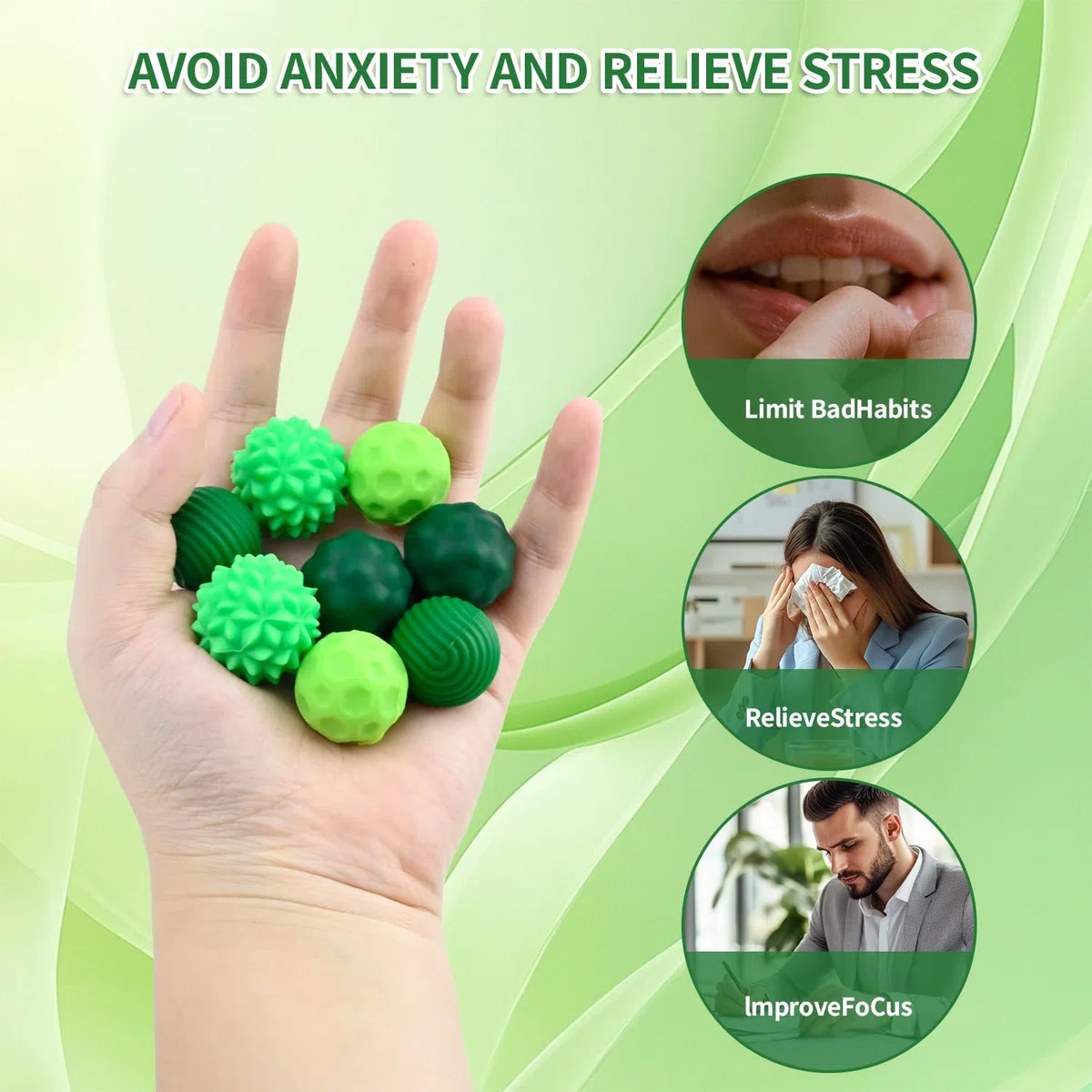 8 Palline Magnetiche Fidget Toys, Palle Fidget Magnetiche in Silicone Giocattoli Sensoriali Fidget con scatola di immagazzinaggio per Adulti e Bambini, Sollievo Dallo Stress e Relax