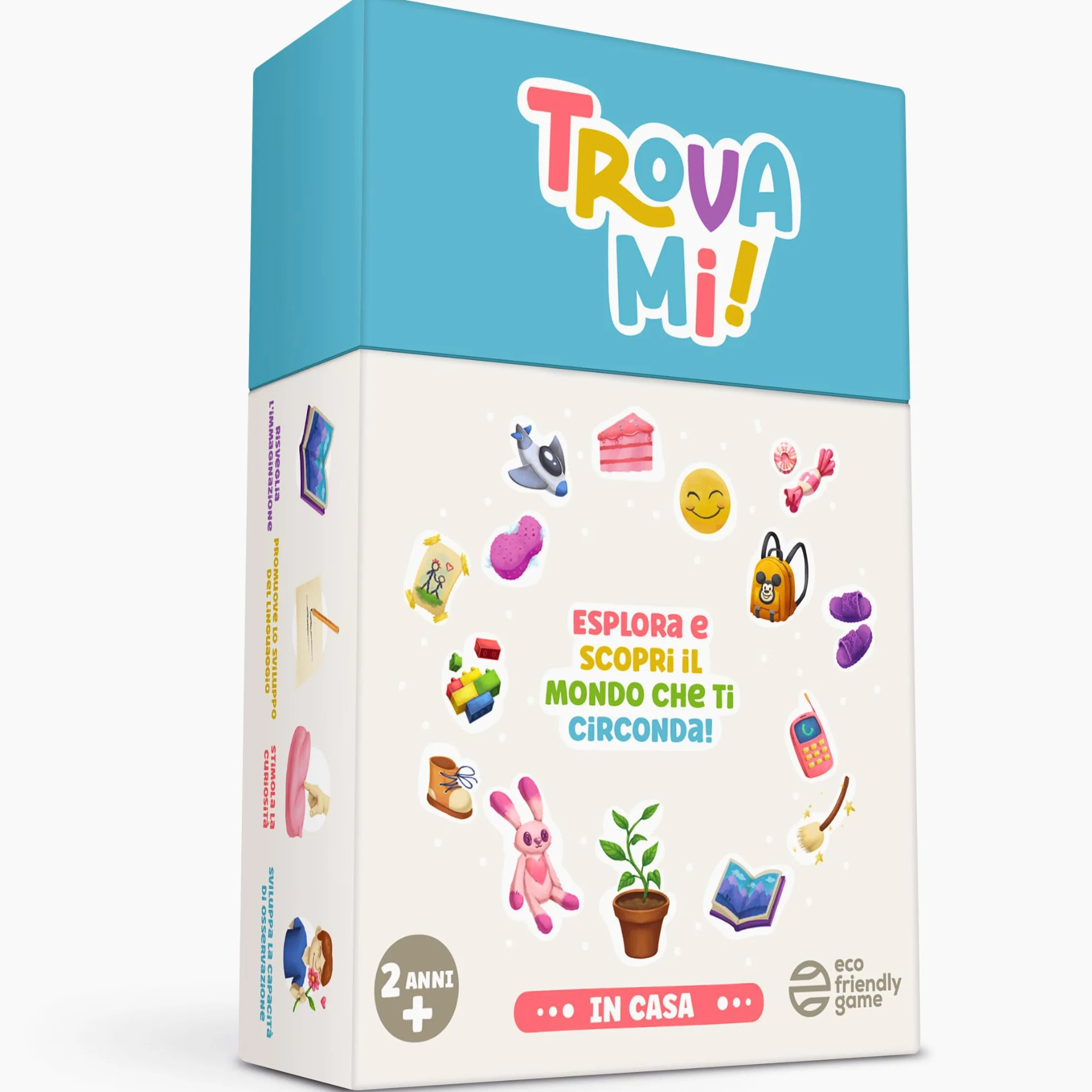 Oh Happy Games - Trovami! In Casa - 56 Carte Cerca e Trova - Gioco Educativo Montessori da 2 Anni - Gioco Bambini Interno Senza Schermi - Regalo Educativo Pioggia