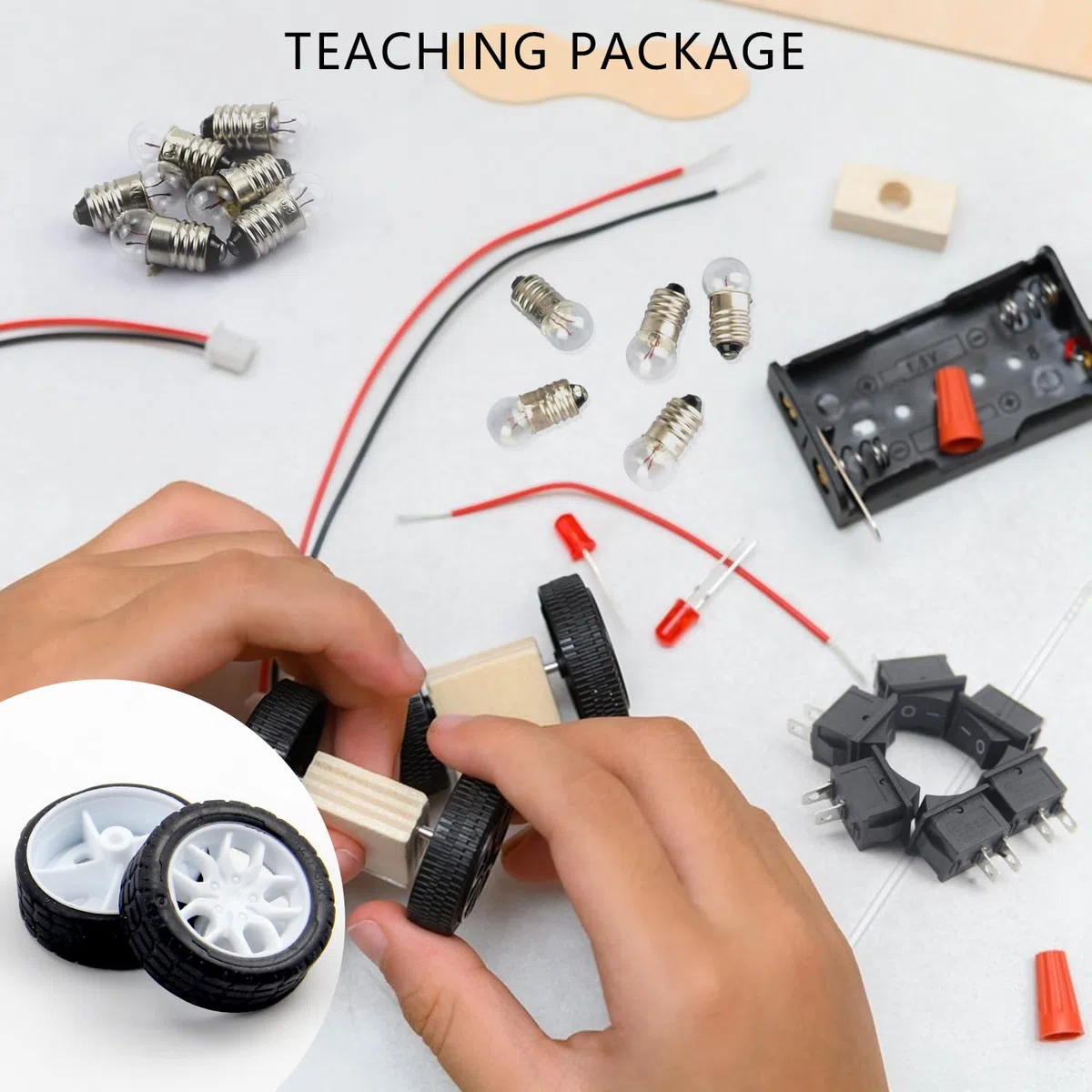 103 Pezzi Kit Circuito Elettrico Scuola Media Bambini Mini Motori Circuiti Circuito Elettrico per Esperimenti Di Fisica Esperimenti Elettrici Progetti Scientifici Fai-Da-Te