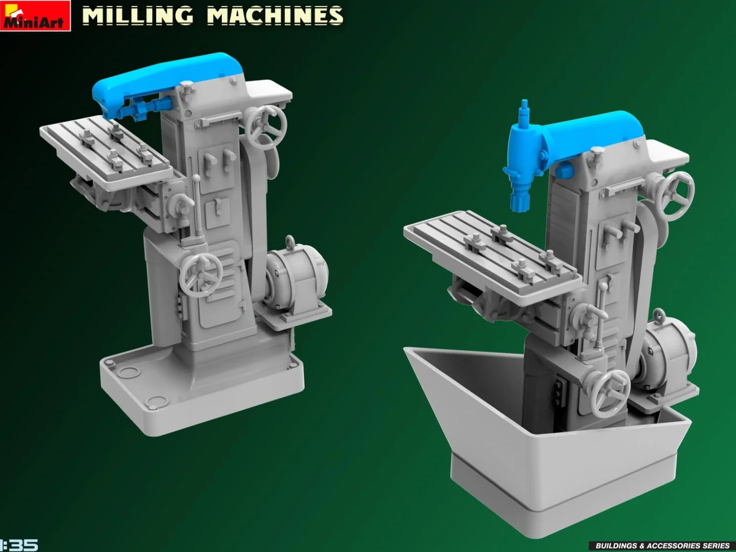 Miniart MA35663 Fresatrice 1/35, 2 pezzi, modello in plastica