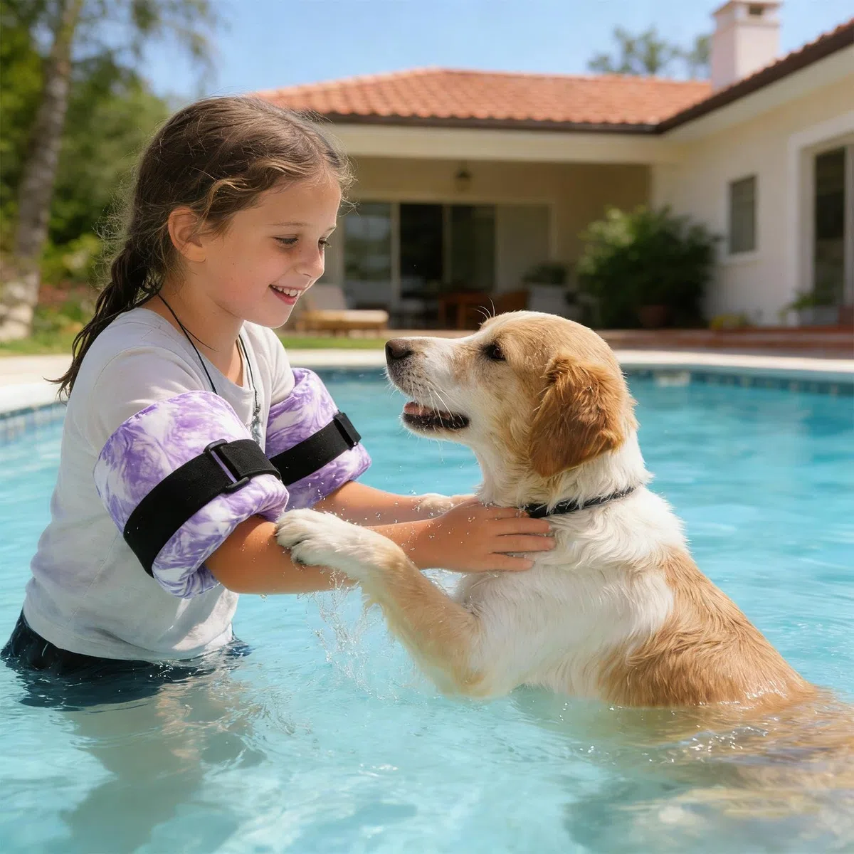 Water Wings – Cintura elastica regolabile e morbida, per bambini, per esercizi di fitness e giochi di Lake River, per bambini e adulti