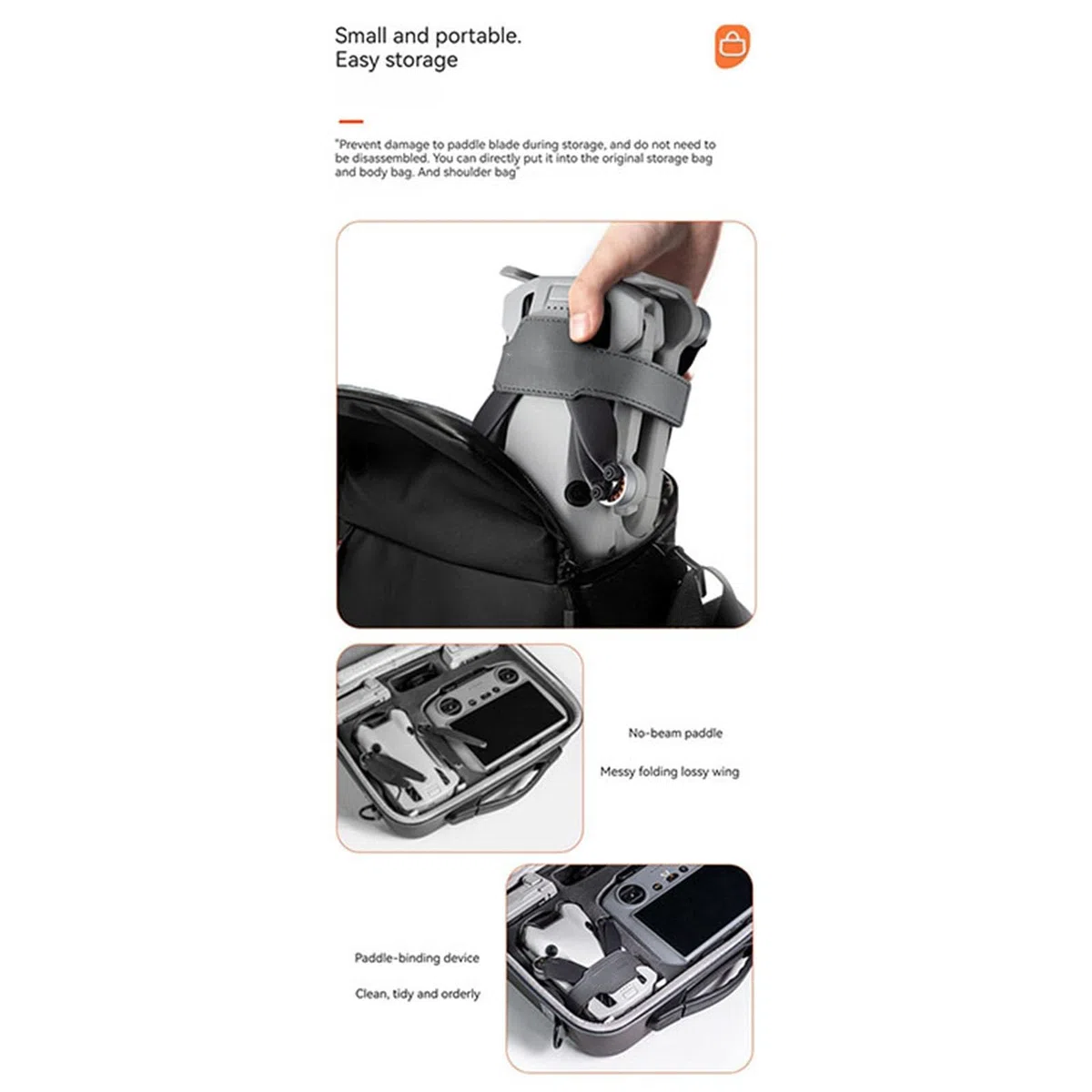 Elica Fixator Holder Protector per DJI Mini4 Pro Drone Paddle Beam Blade Bundle PU Belt Accessori