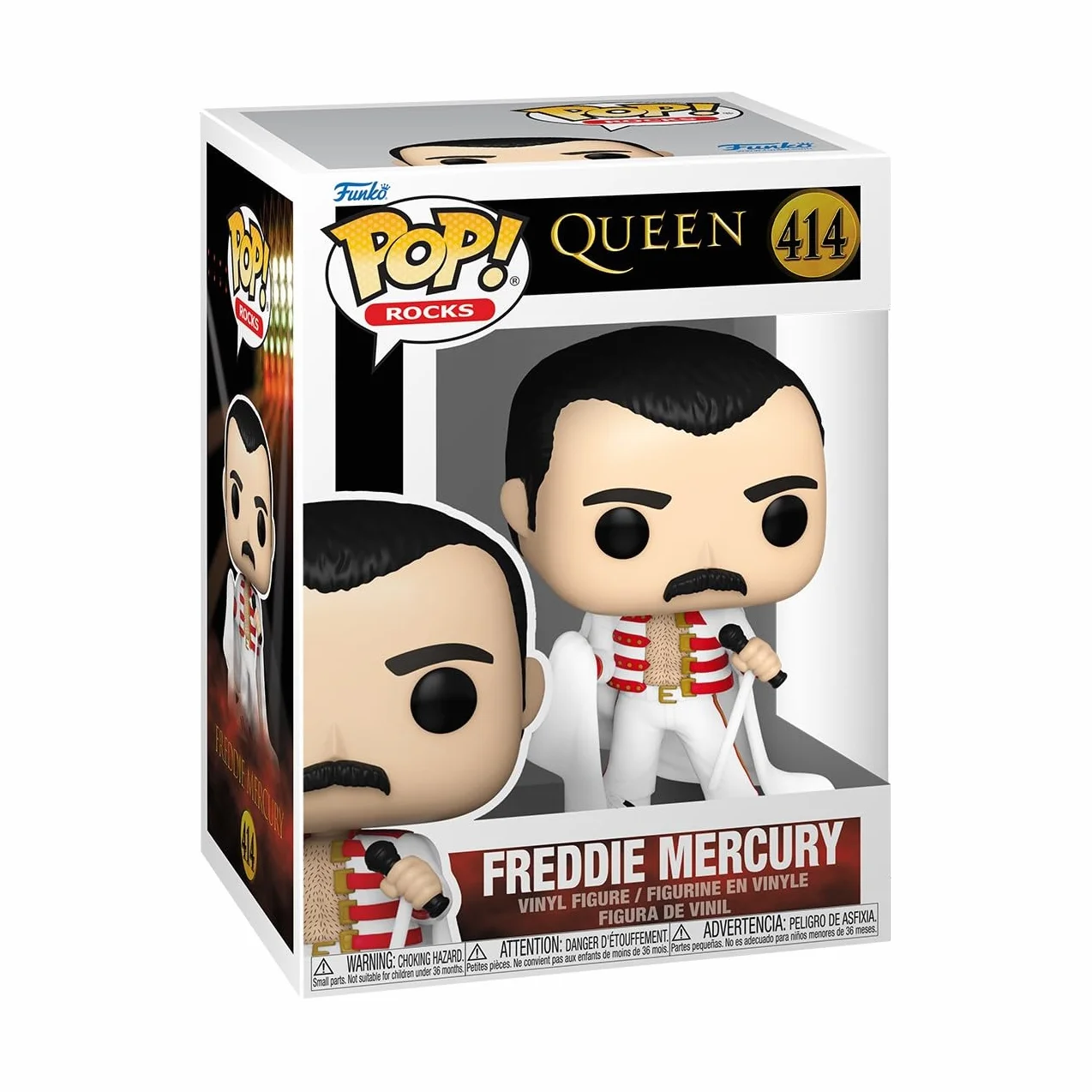 Funko Pop! Rocks: Queen - Freddie Mercury With Cape - Figura in Vinile da Collezione - Idea Regalo - Merchandising Ufficiale - Giocattoli per Bambini e Adulti - Music Fans