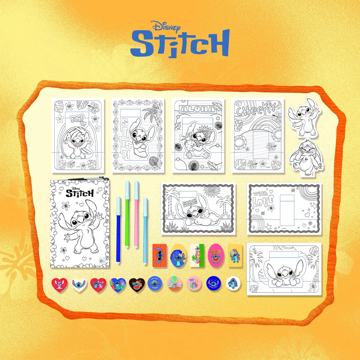 Lisciani Giochi - Stitch Colouring and drawing pop up in a backpack, 110674