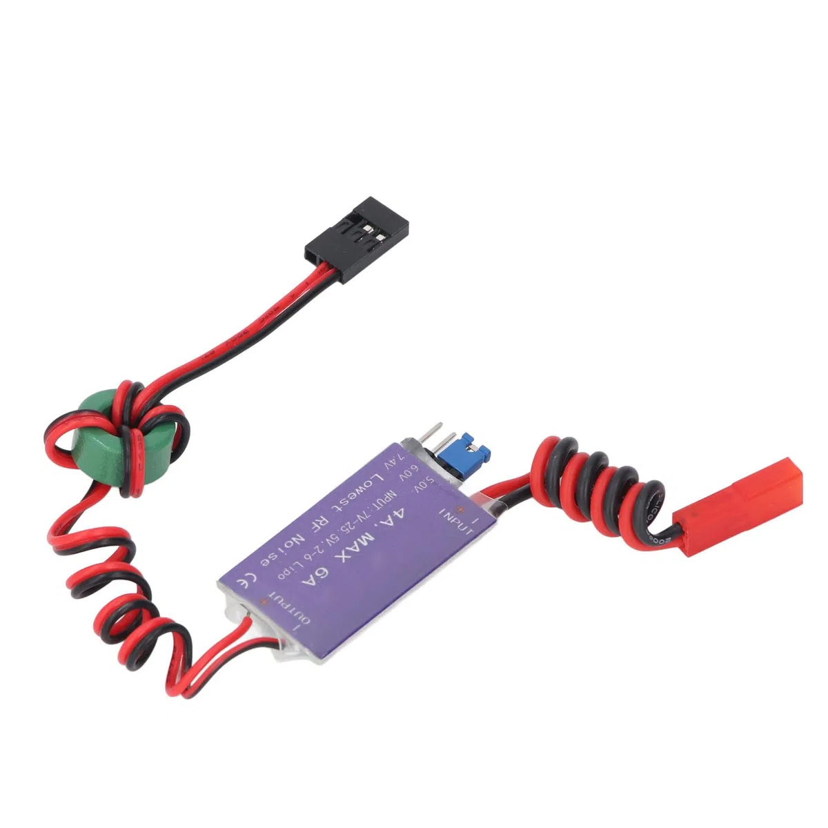 Eujgoov Regolatore di Tensione Lipo, Input 7-25,5V 2-6S, Output 5V, 6V, 7,4V 4A, per Elicotteri RC e Modelli a Volo